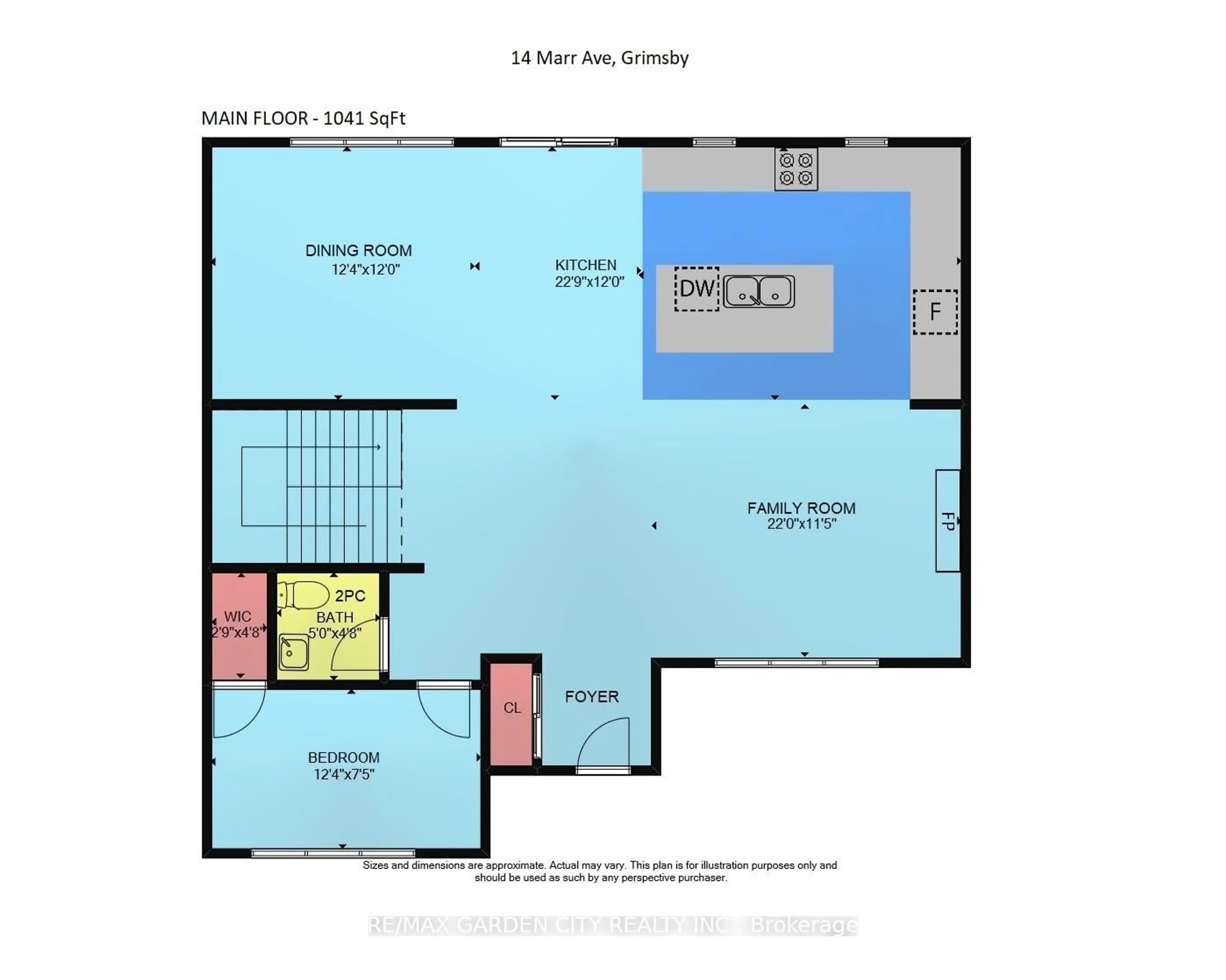 Floor plan for 14 Marr Ave, Grimsby Ontario L3M 2N7