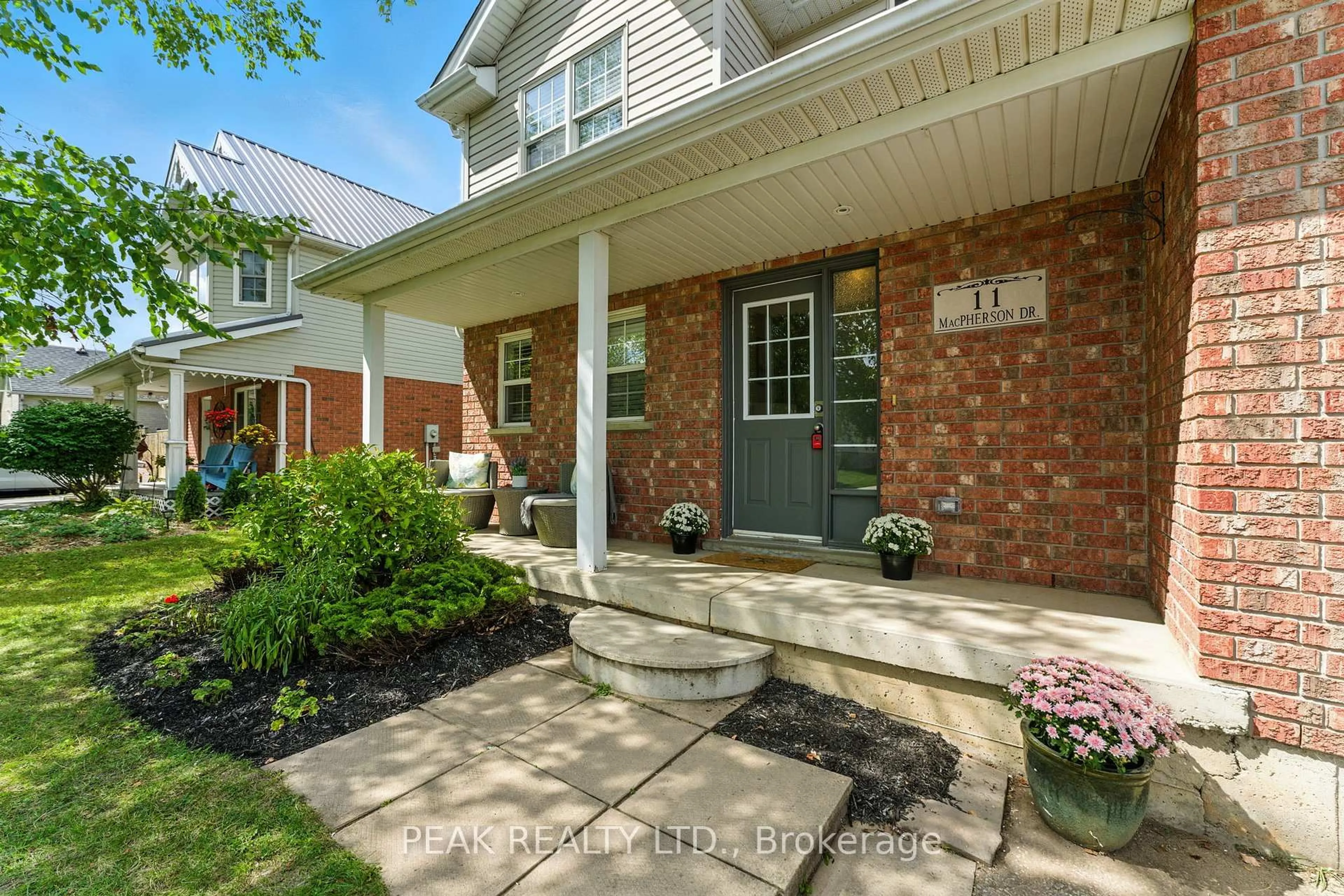Home with brick exterior material, street for 11 Macpherson Dr, Brant Ontario N3L 4B6