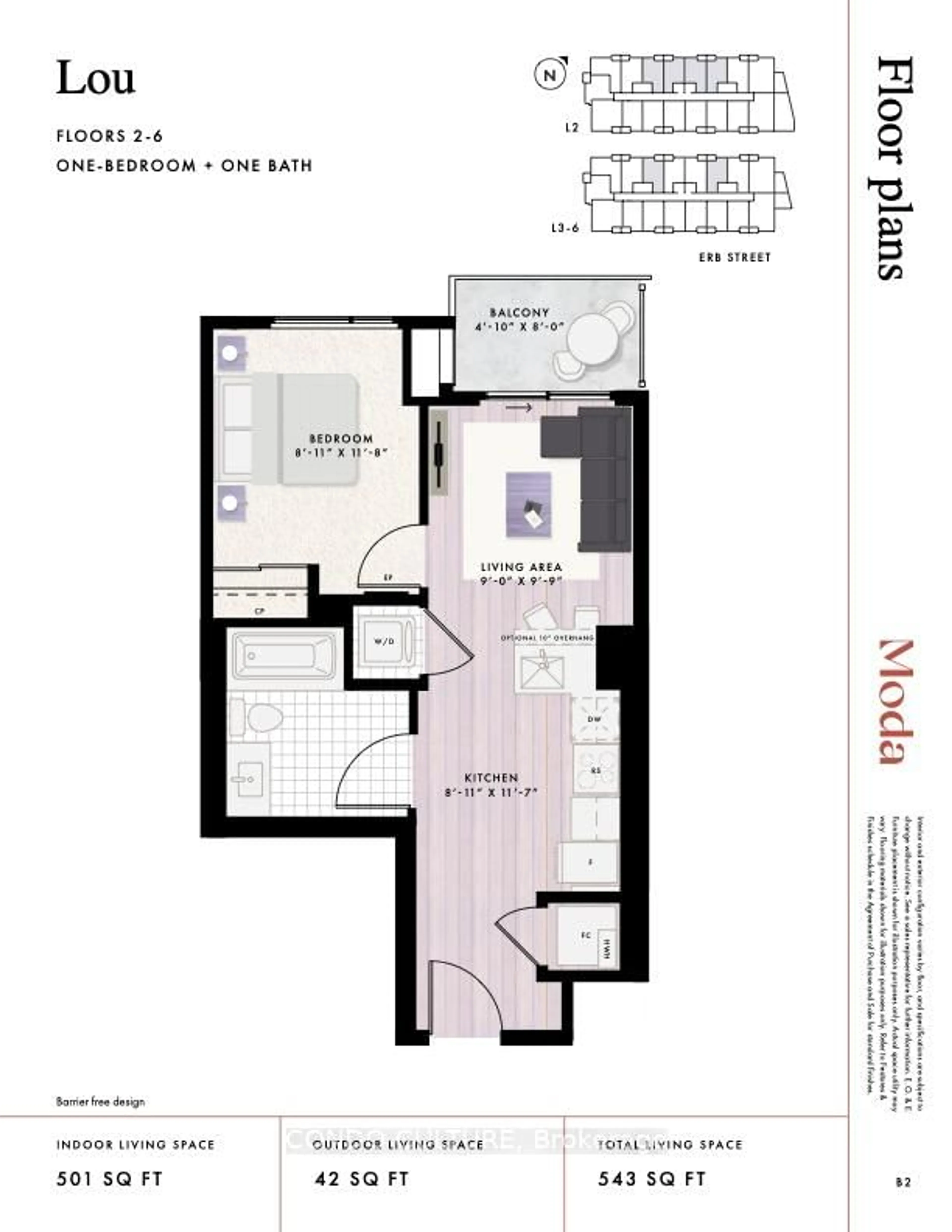 Floor plan for 312 Erb St #209, Waterloo Ontario N2L 0K9