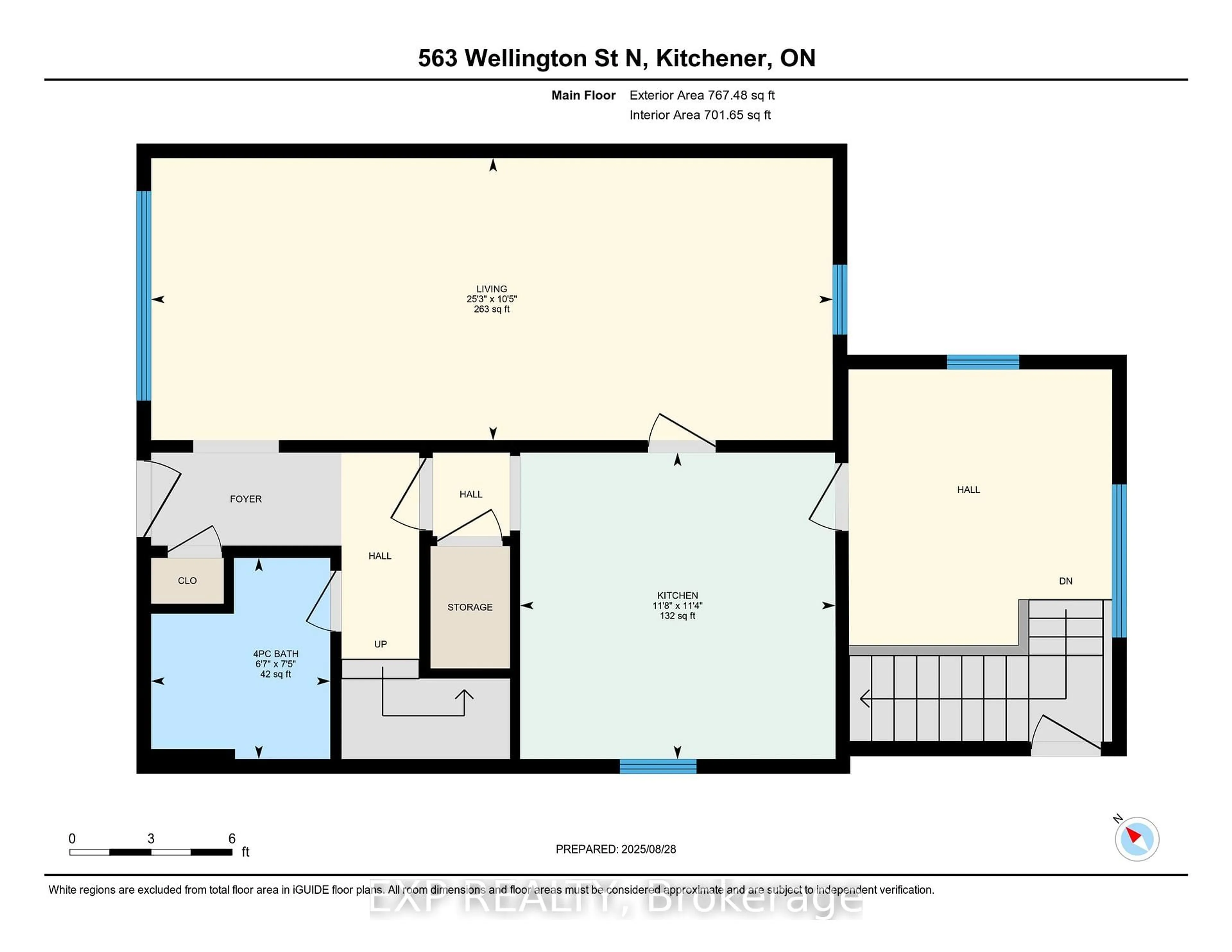 Floor plan for 563 Wellington St, Kitchener Ontario N2H 5L6