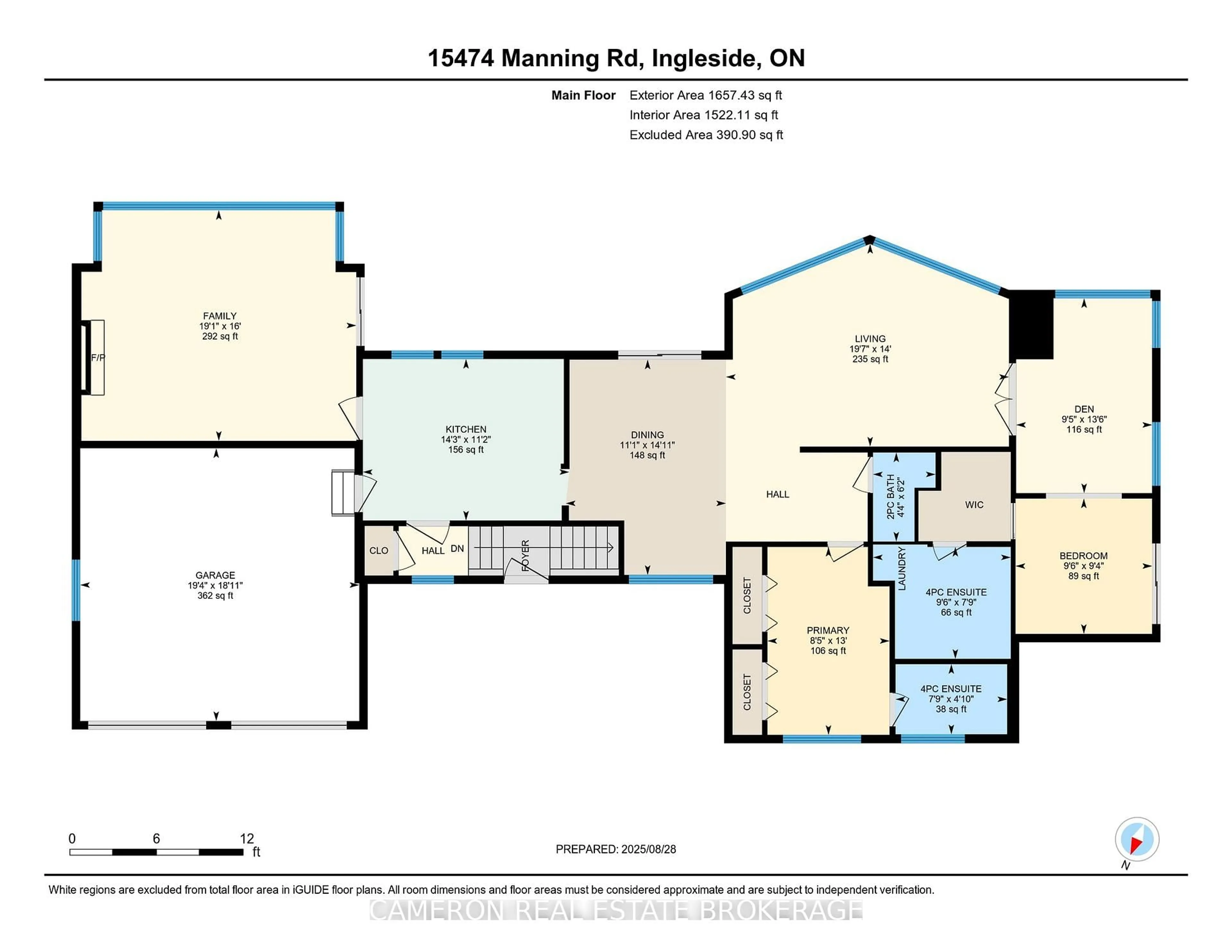 Floor plan for 15474 Manning Rd, South Stormont Ontario K0C 1M0