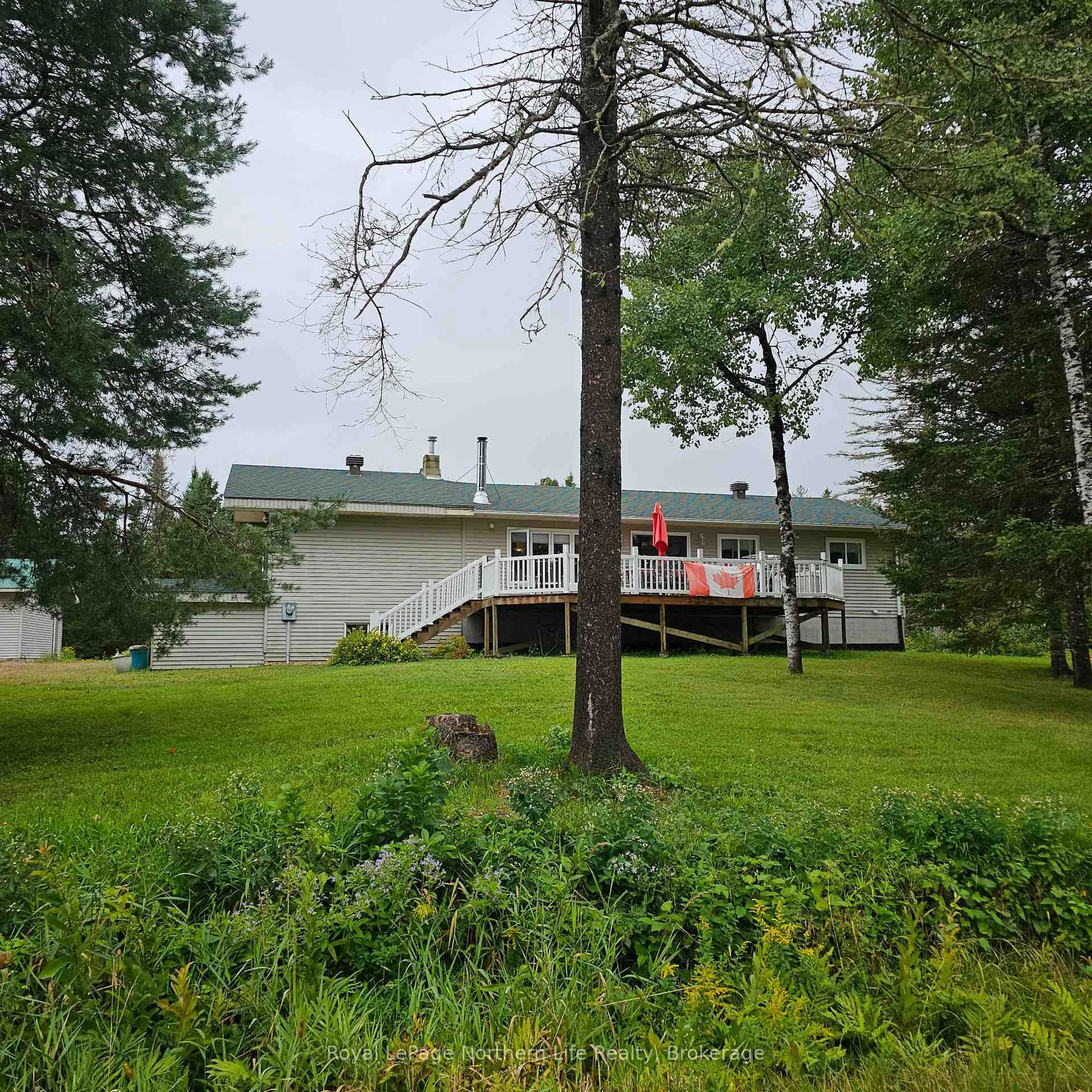 A pic from outside/outdoor area/front of a property/back of a property/a pic from drone, forest/trees view for 809 CAMERON Rd, Papineau-Cameron Ontario P0H 1V0