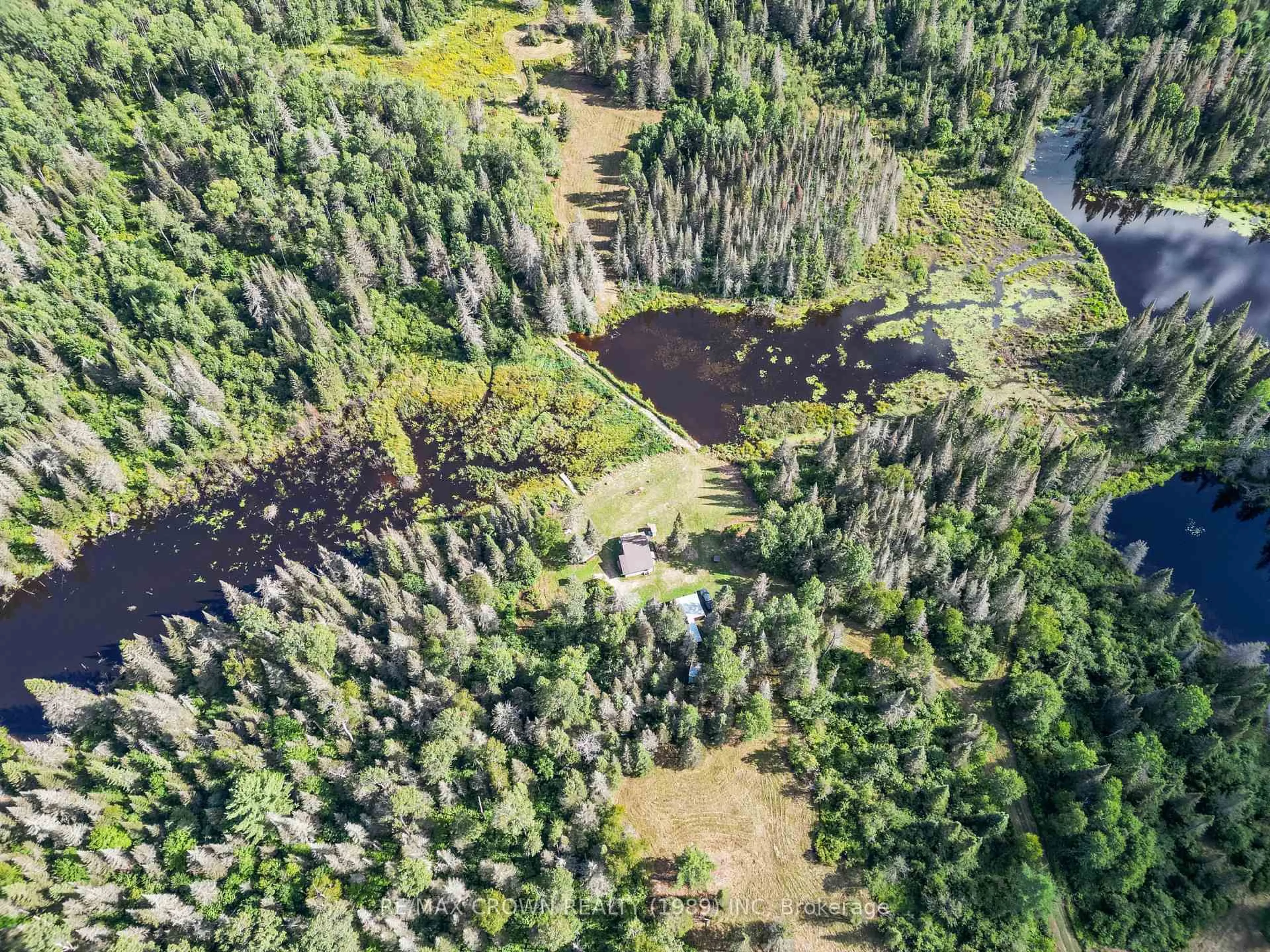 A pic from outside/outdoor area/front of a property/back of a property/a pic from drone, forest/trees view for 346 Cameron Rd, Mattawa Ontario P0H 1V0