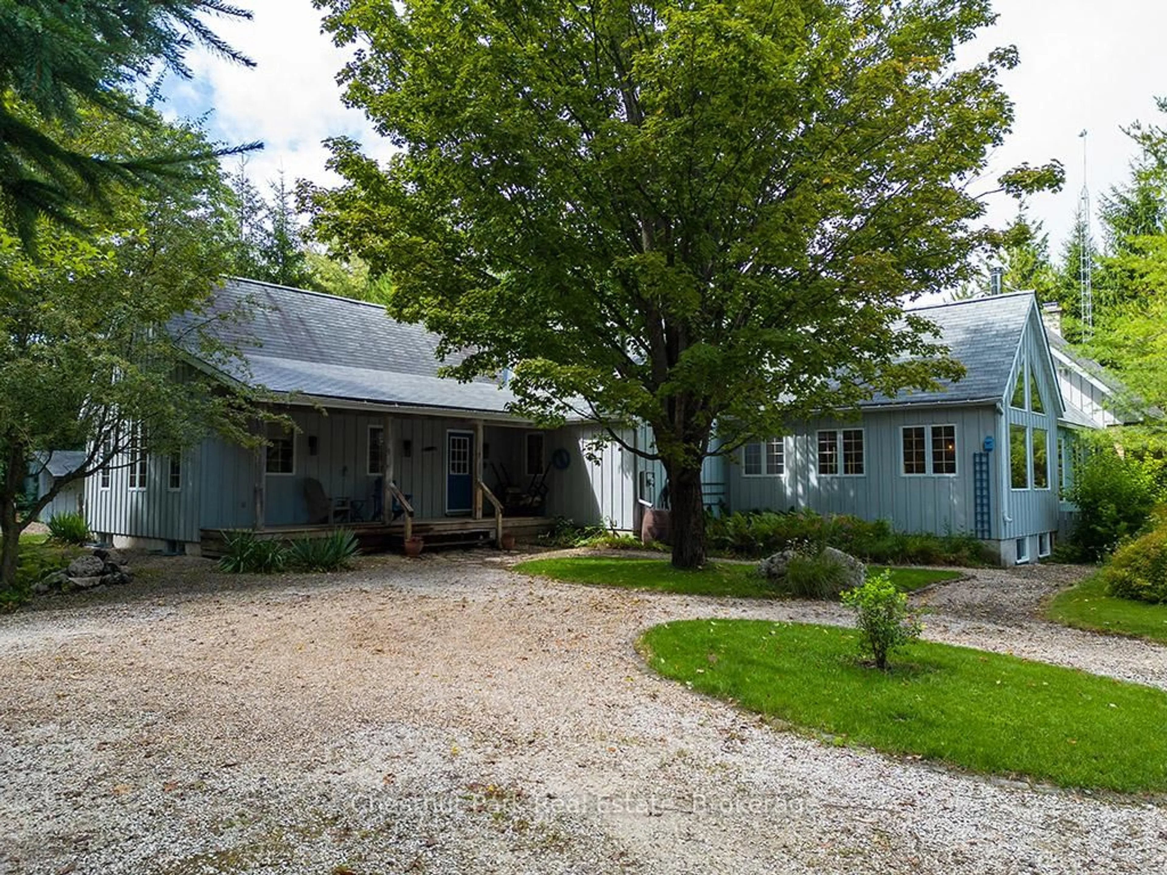 A pic from outside/outdoor area/front of a property/back of a property/a pic from drone, street for 360605 160 Rd, Grey Highlands Ontario N0C 1H0