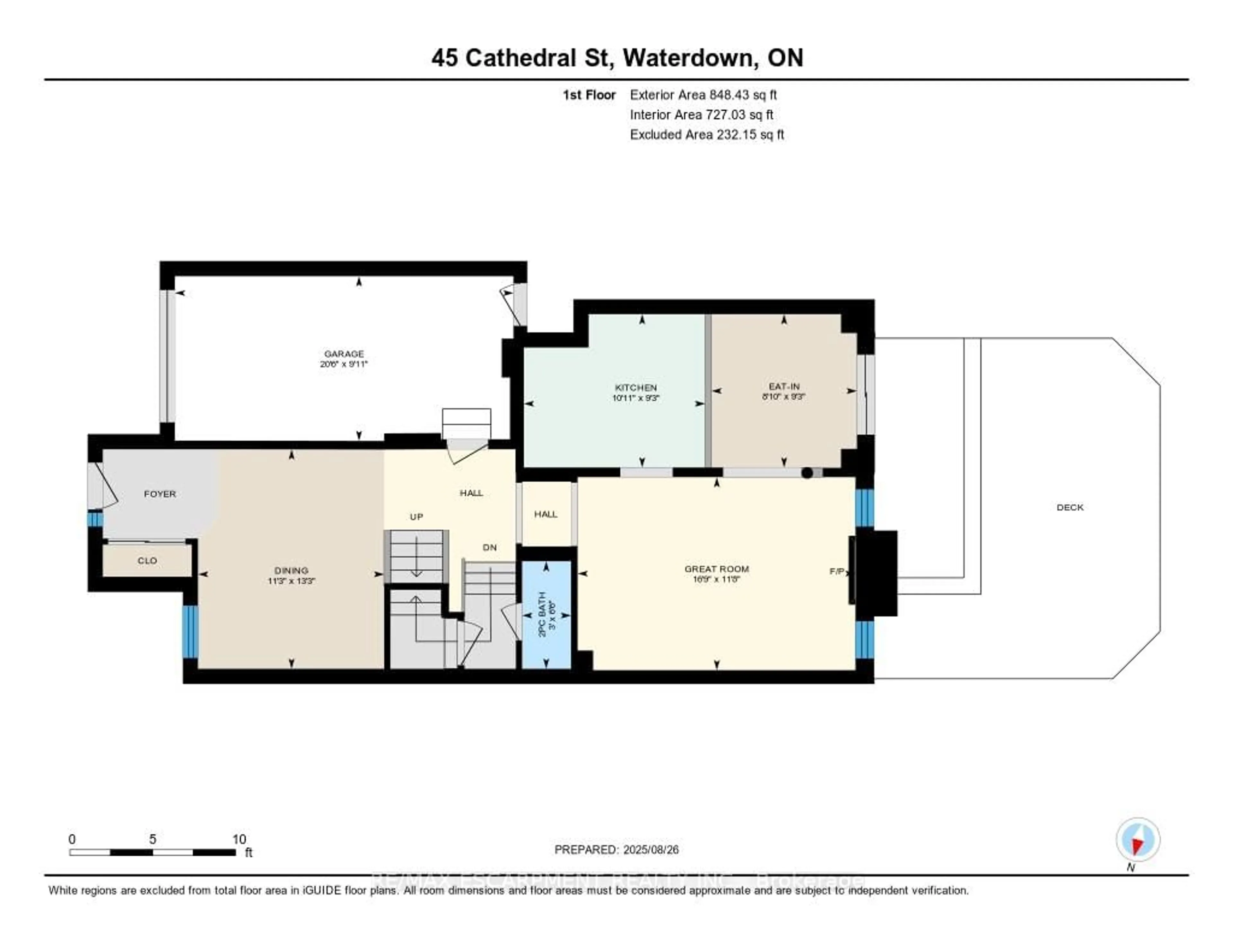 Floor plan for 45 Cathedral St, Hamilton Ontario L8B 0R9