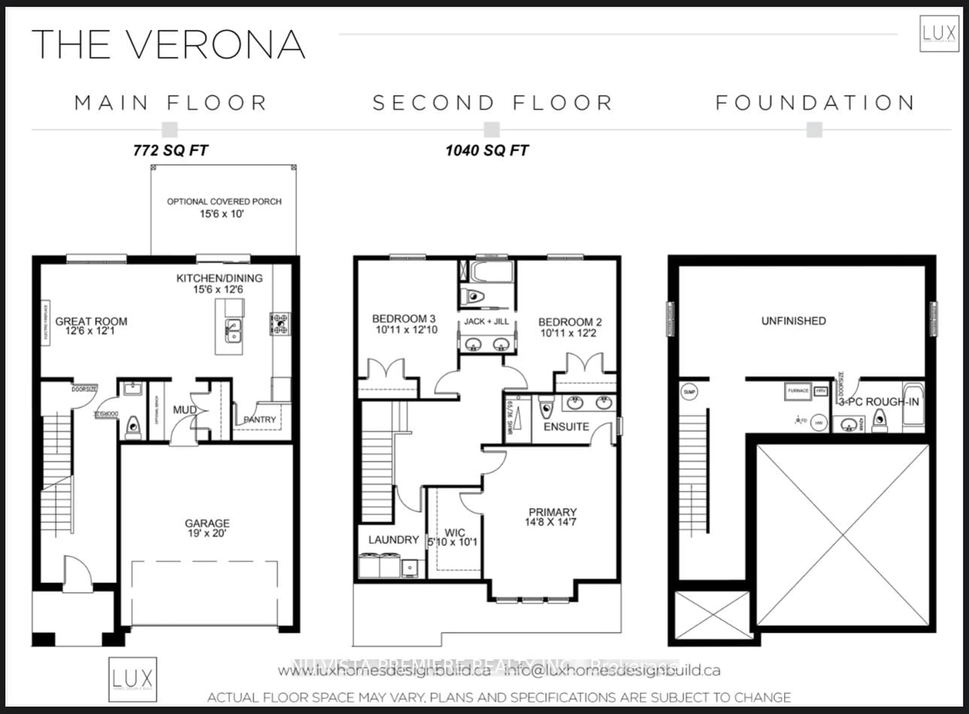 Floor plan for LOT 19 PURPLE BEECH St, Thames Centre Ontario N0M 2P0
