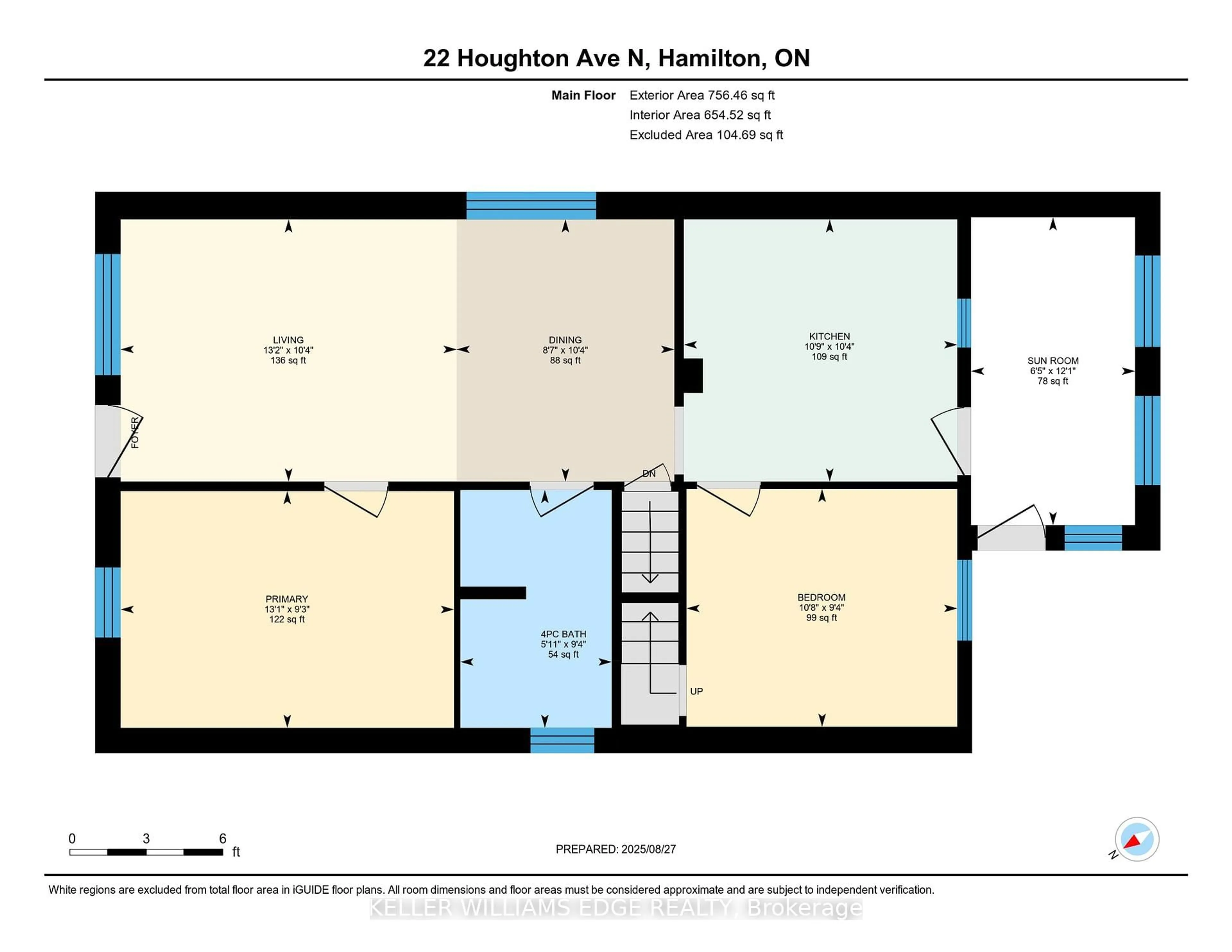Floor plan for 22 Houghton Ave, Hamilton Ontario L8H 4L2