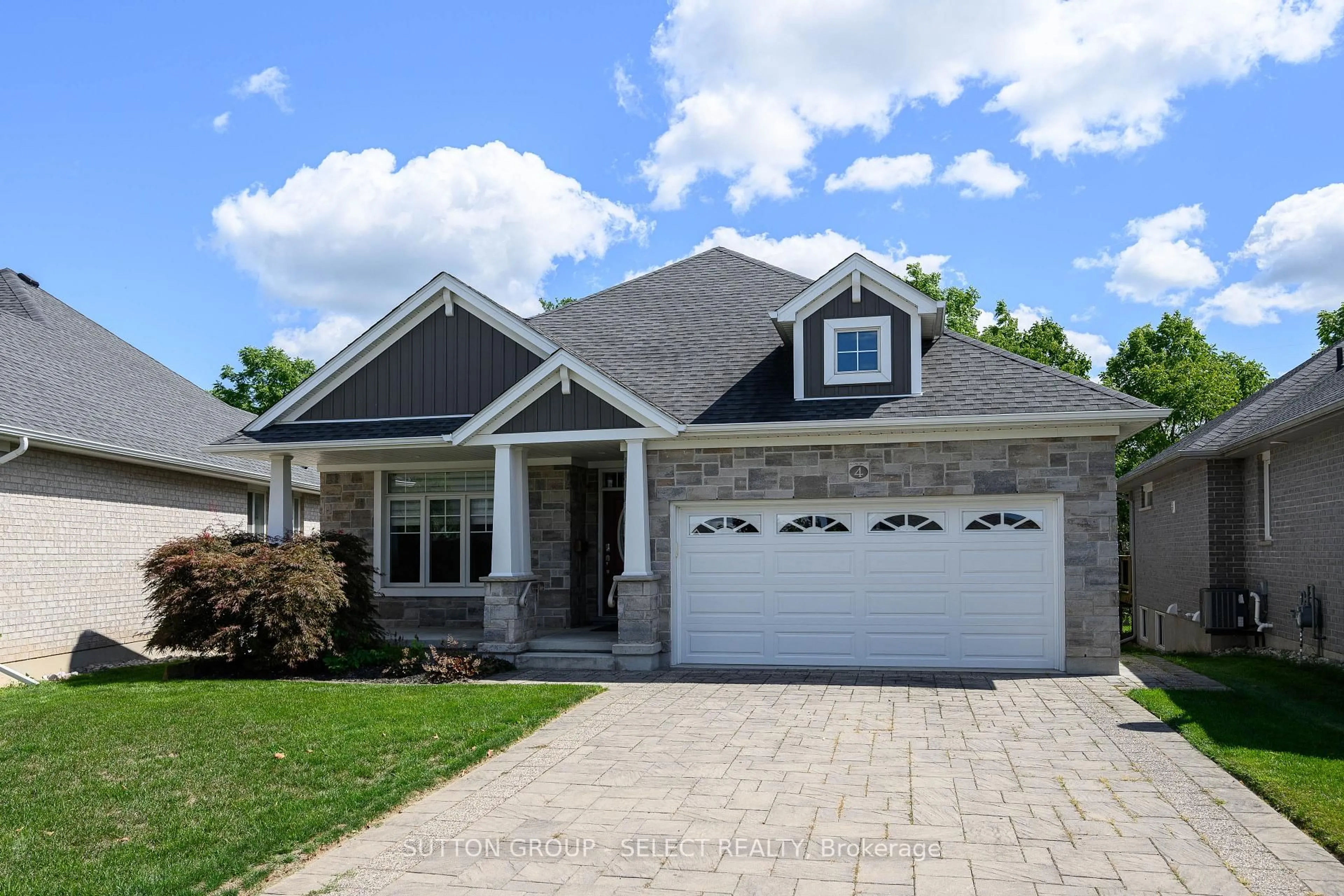 Home with brick exterior material, street for 4 Deerfield Crt, St. Thomas Ontario N5P 0B8