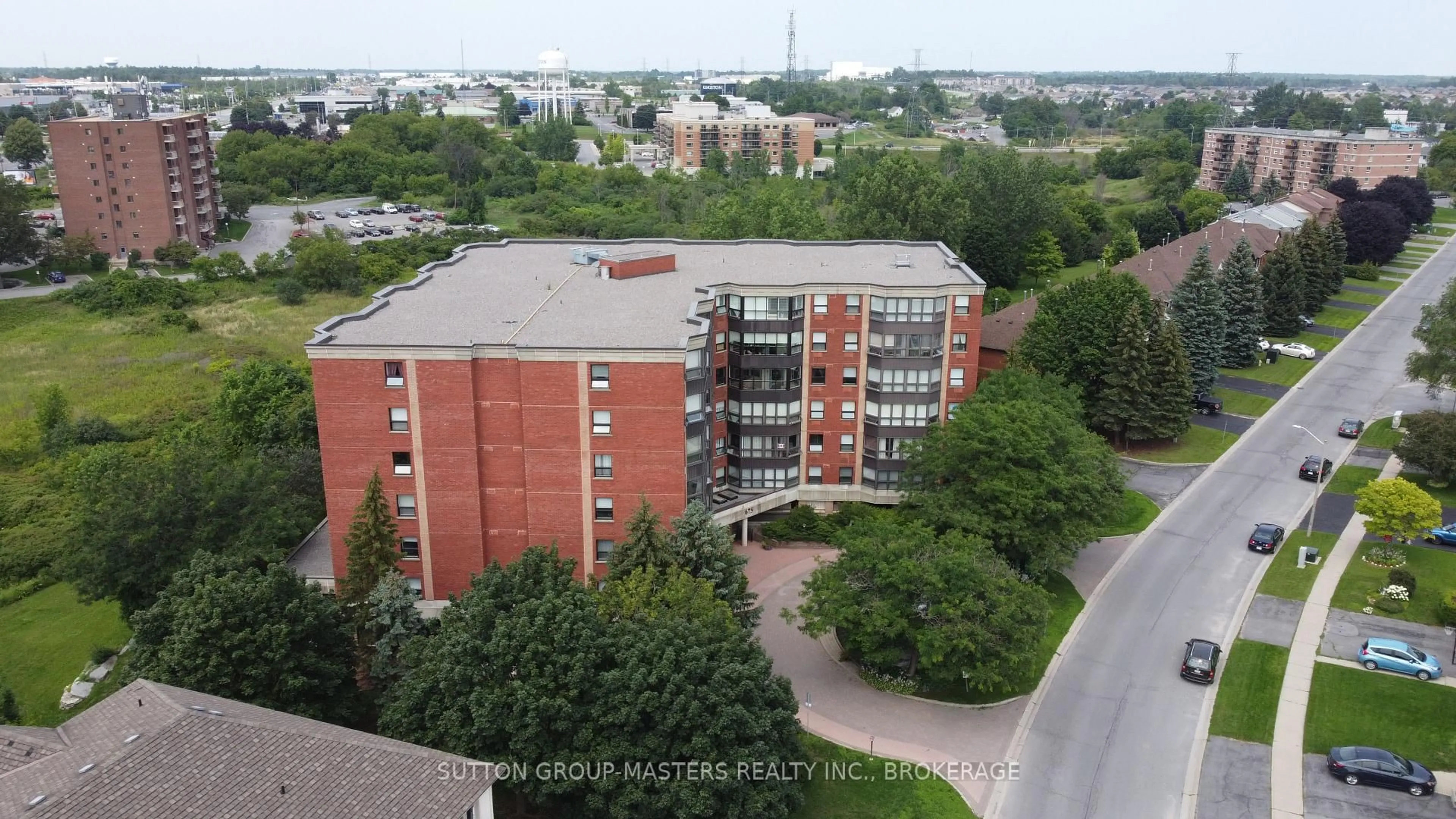 A pic from outside/outdoor area/front of a property/back of a property/a pic from drone, city buildings view from balcony for 675 Davis Dr #607, Kingston Ontario K7M 8L5