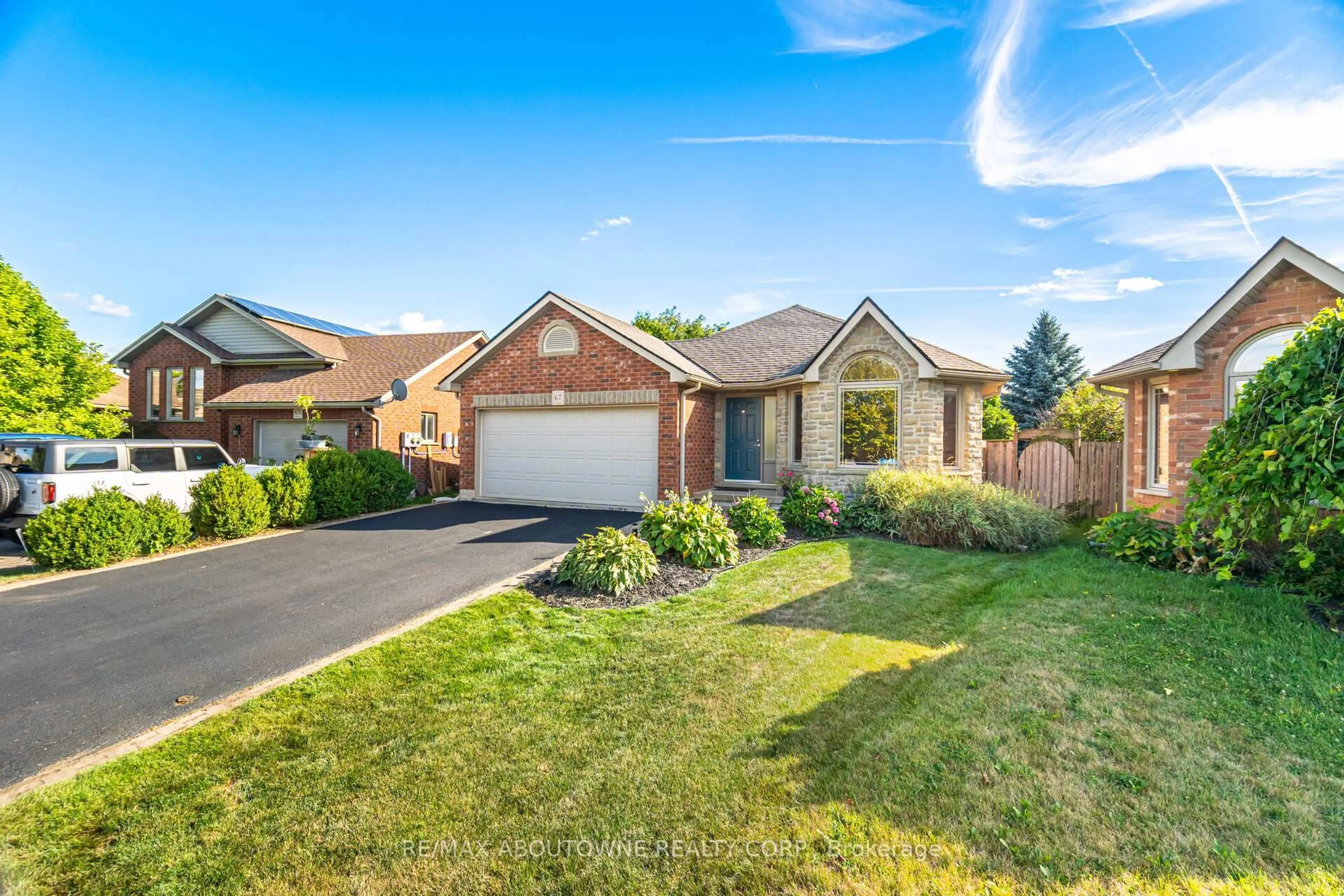 Home with brick exterior material, street for 67 Garner's Lane, Brantford Ontario N3T 6P5