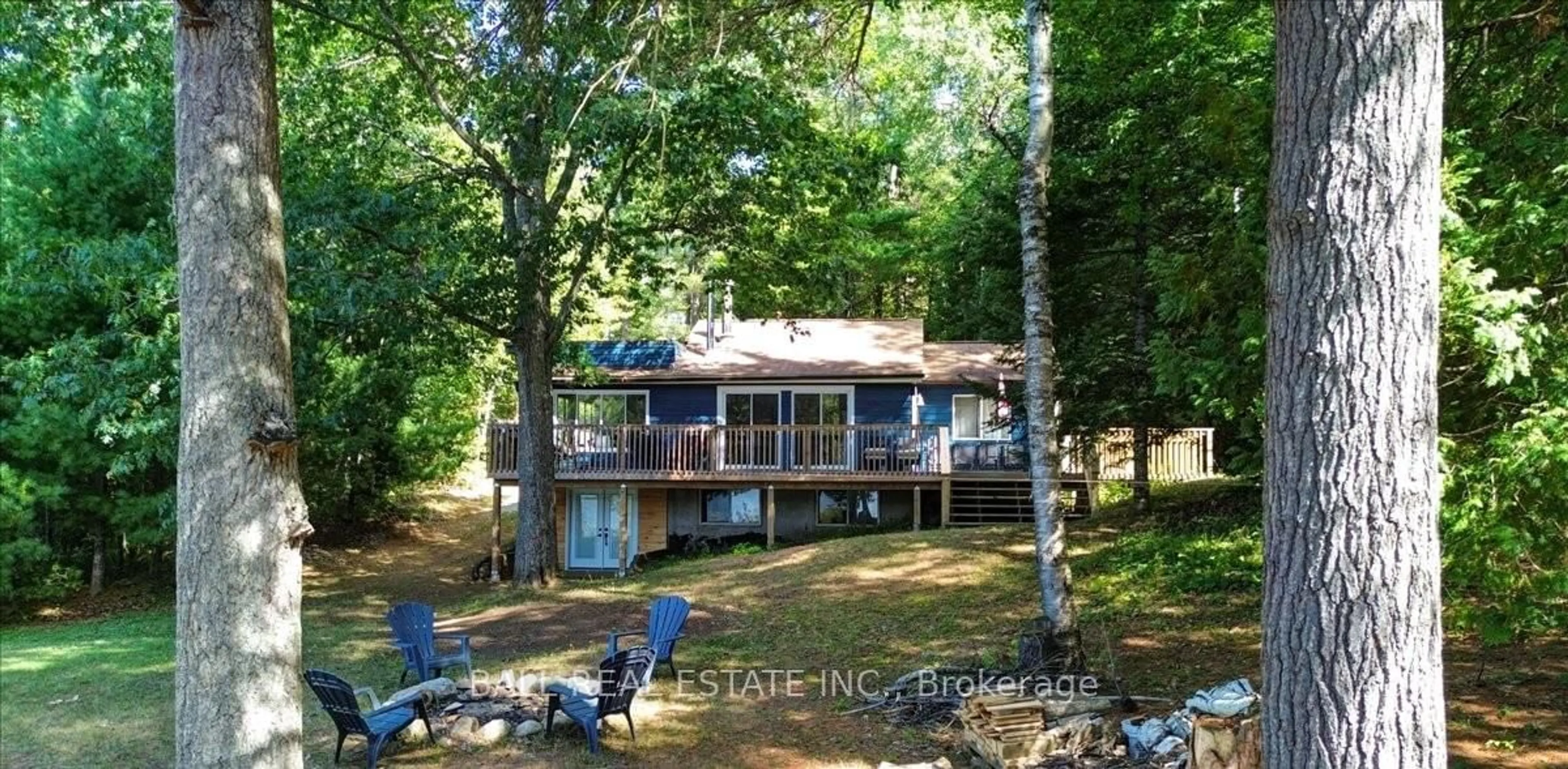 A pic from outside/outdoor area/front of a property/back of a property/a pic from drone, water/lake/river/ocean view for 51 Lucerne Lake Dr, Faraday Ontario K0L 2L0
