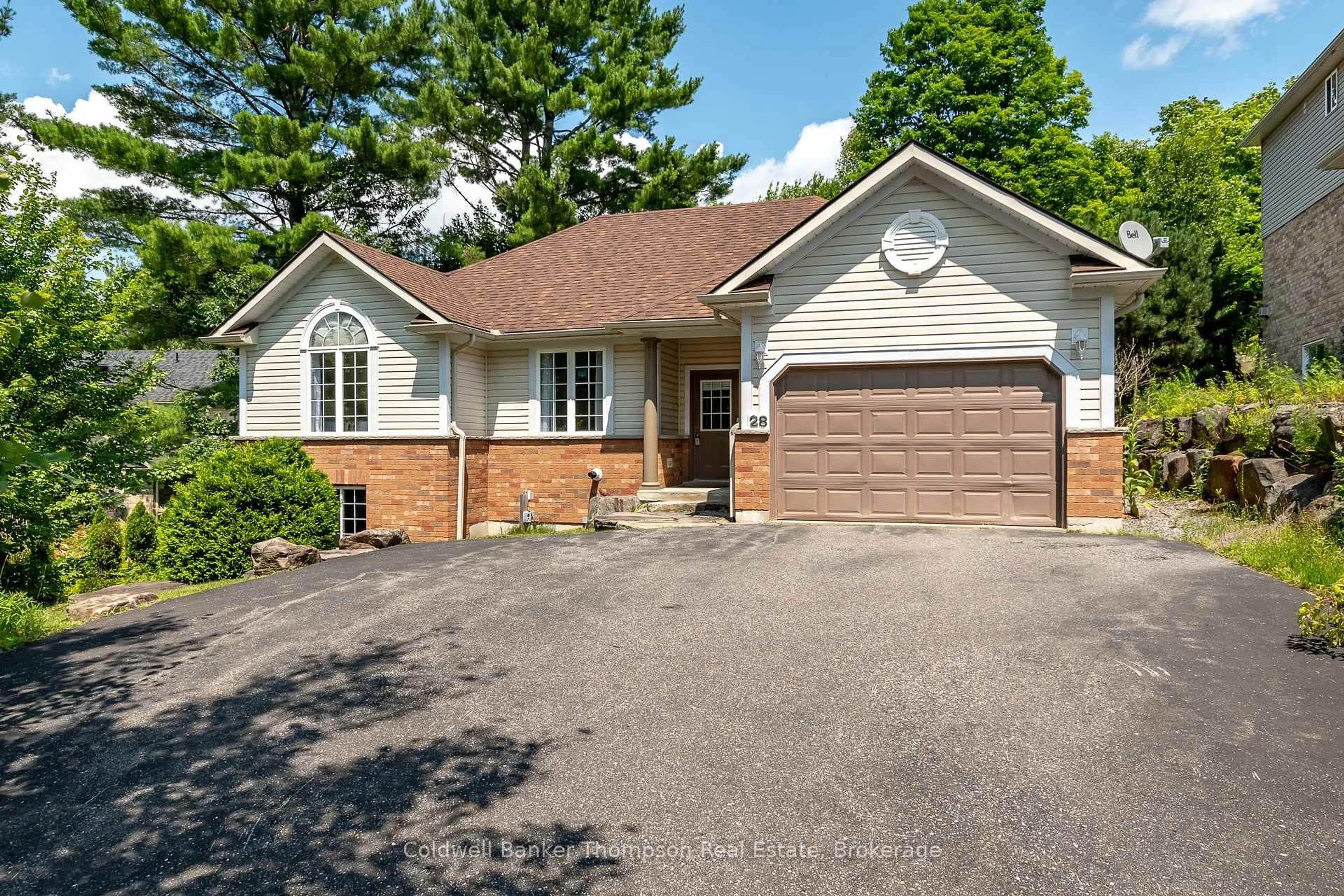 Home with brick exterior material, street for 28 KIRBYS Way, Huntsville Ontario P1H 2M5