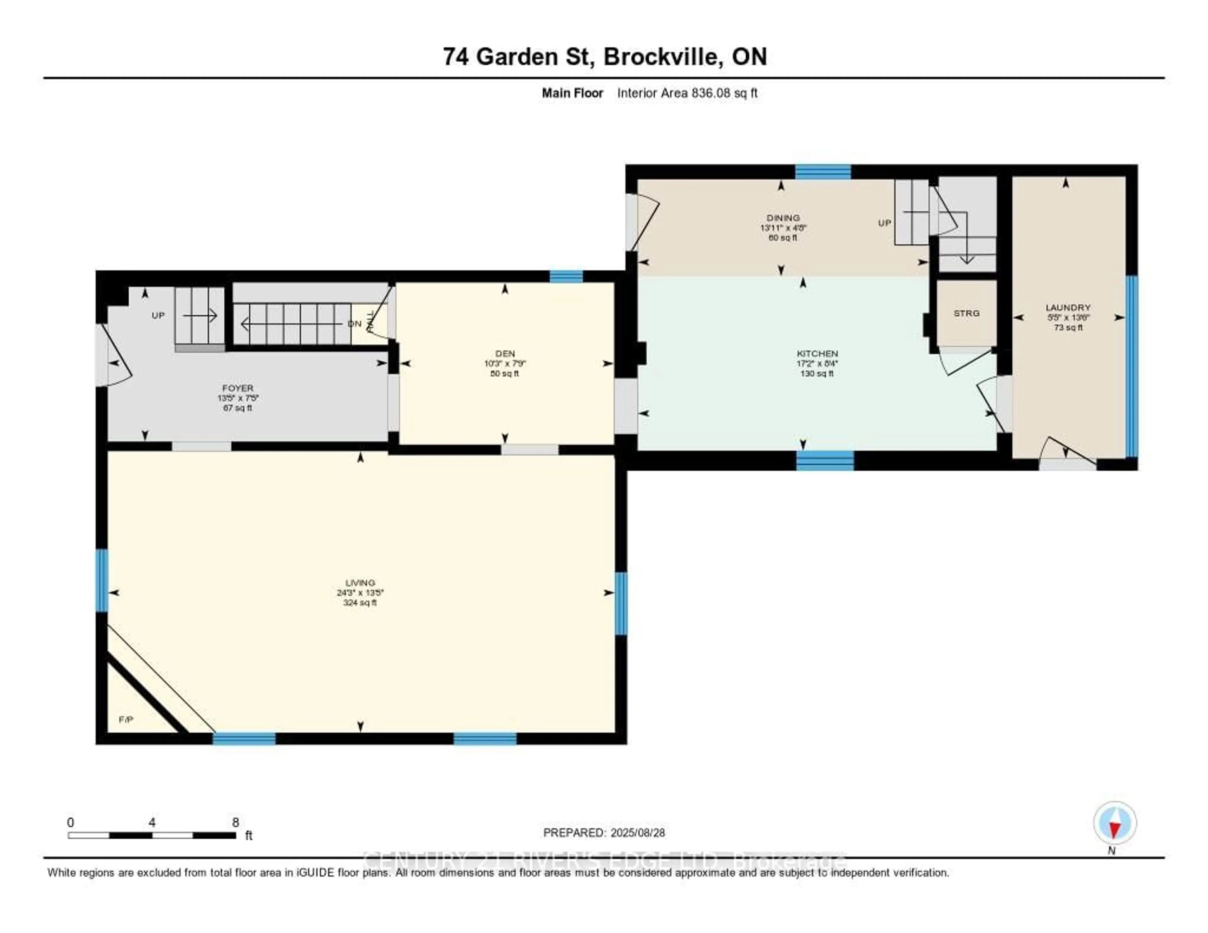 Floor plan for 74 Garden St, Brockville Ontario K6V 2C5