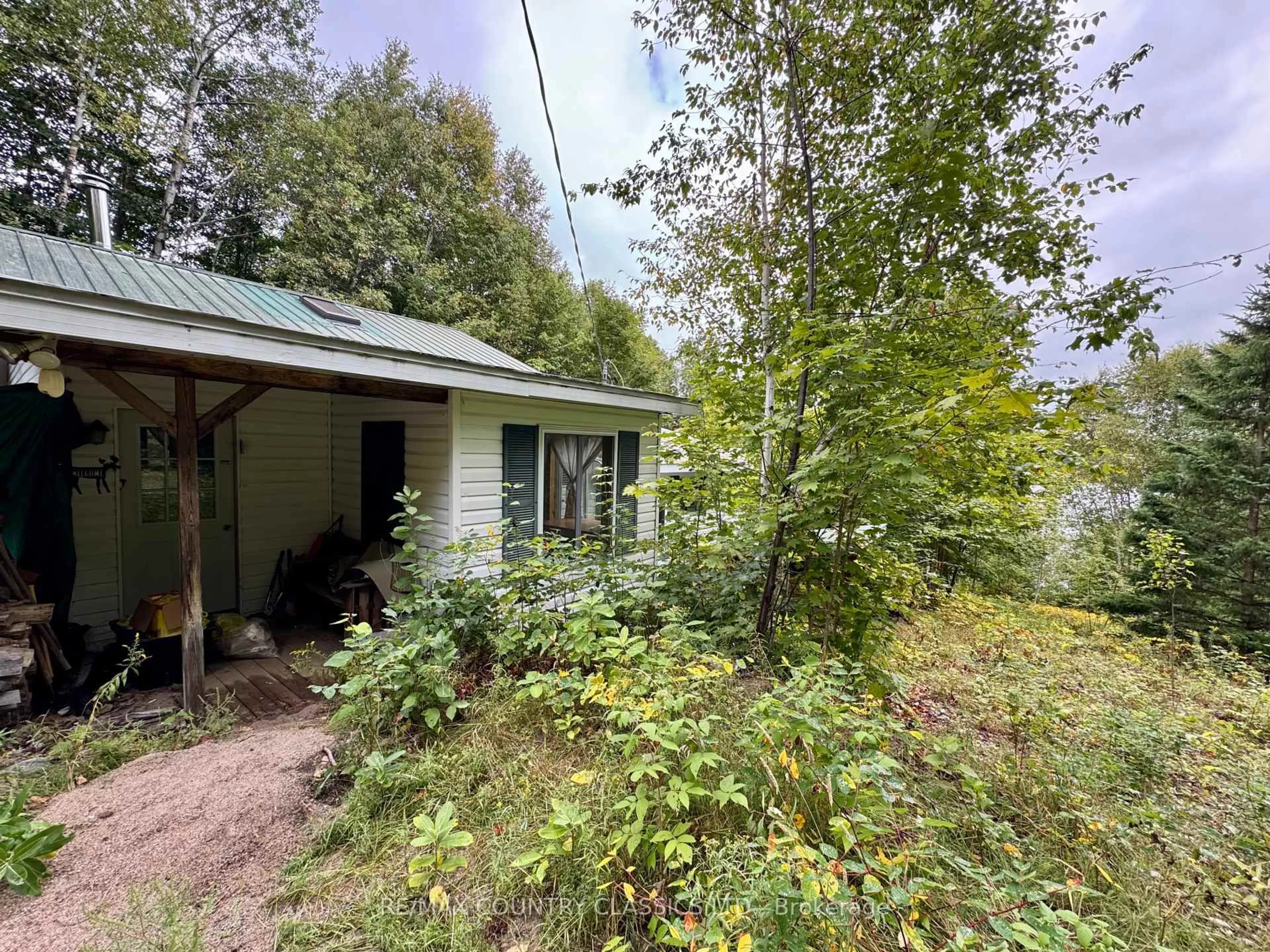 A pic from outside/outdoor area/front of a property/back of a property/a pic from drone, forest/trees view for 256 Elgin Rd, Maynooth Ontario K0L 2K0