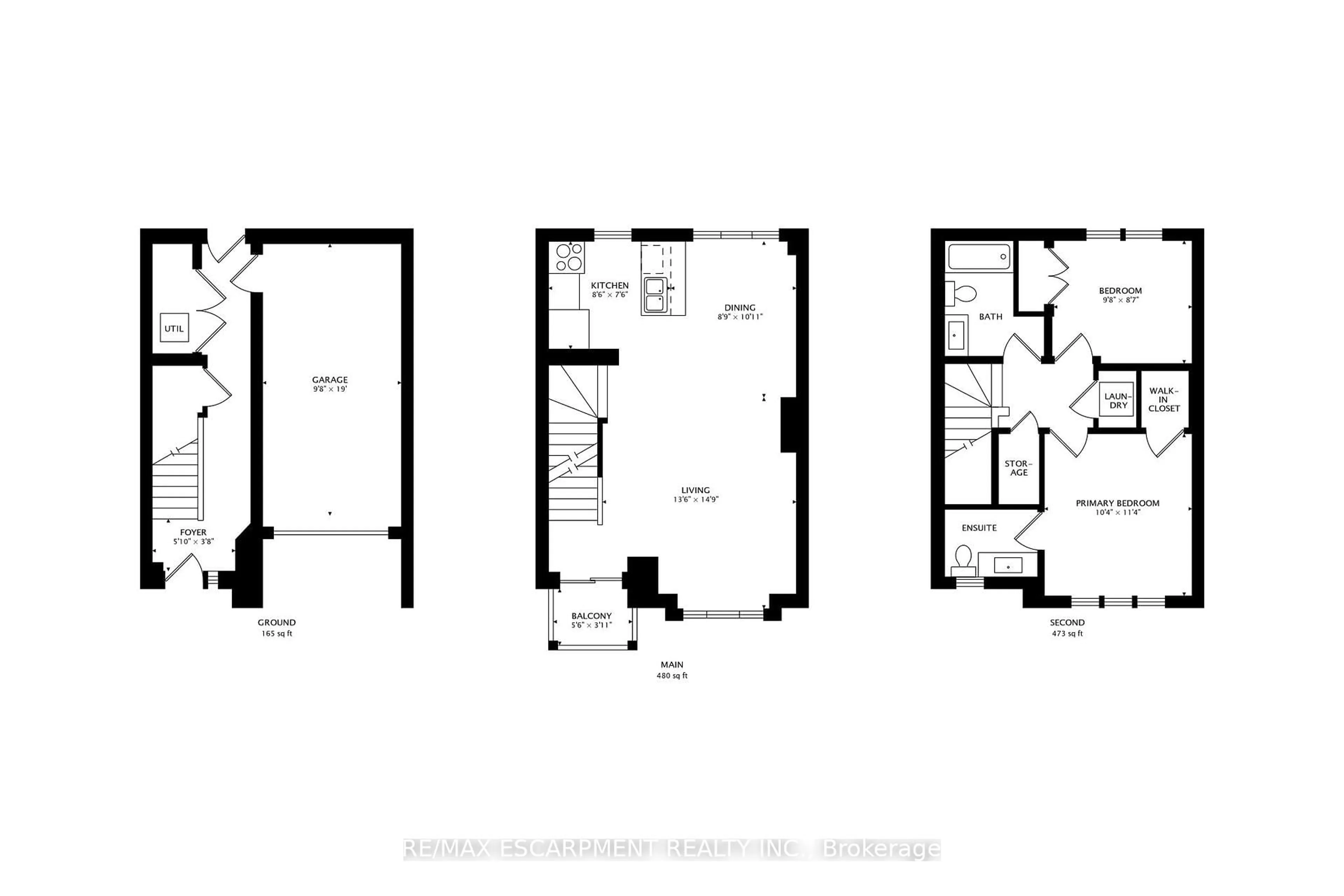 Floor plan for 19 PICARDY Dr #23, Hamilton Ontario L8J 0M7