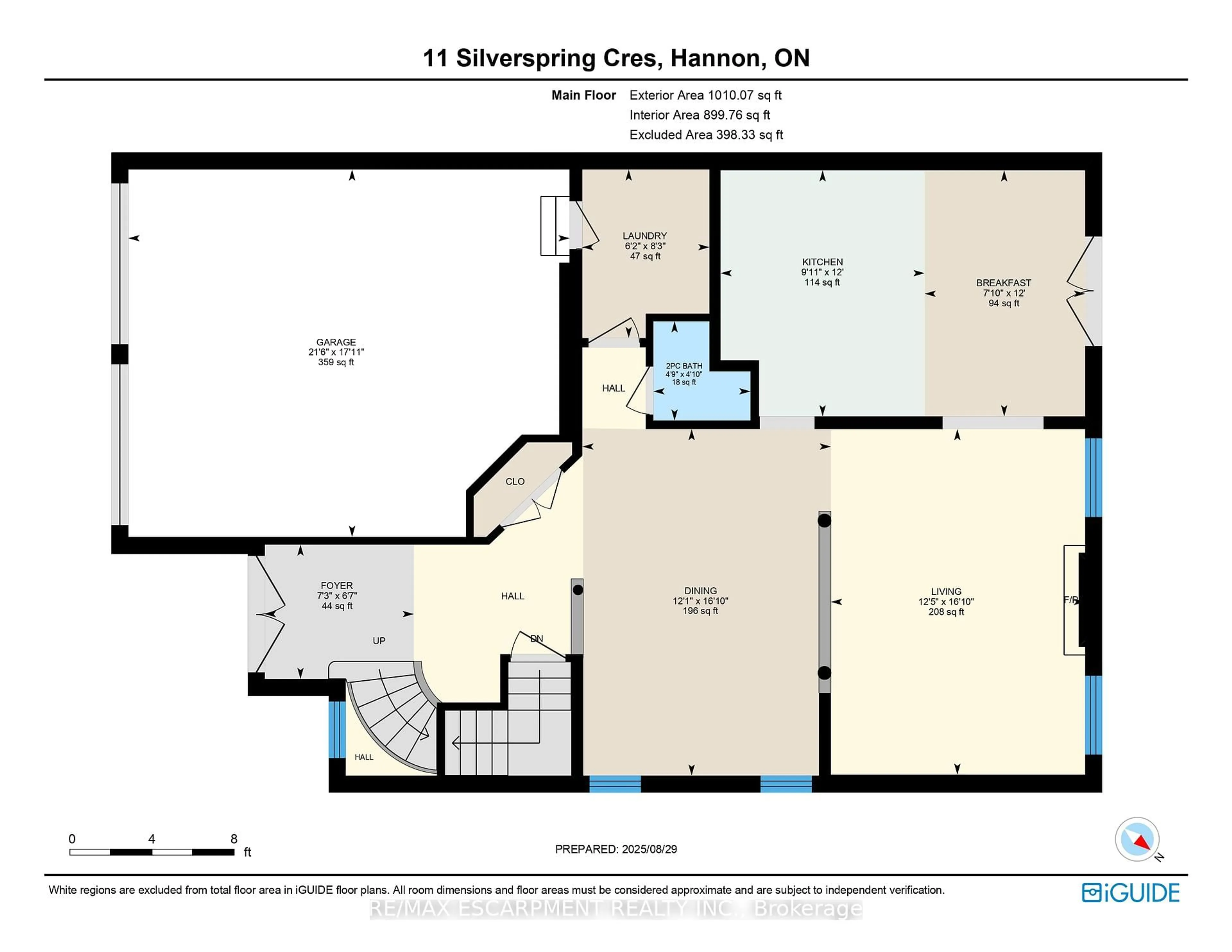 Floor plan for 11 Silverspring Cres, Hamilton Ontario L0R 1P0