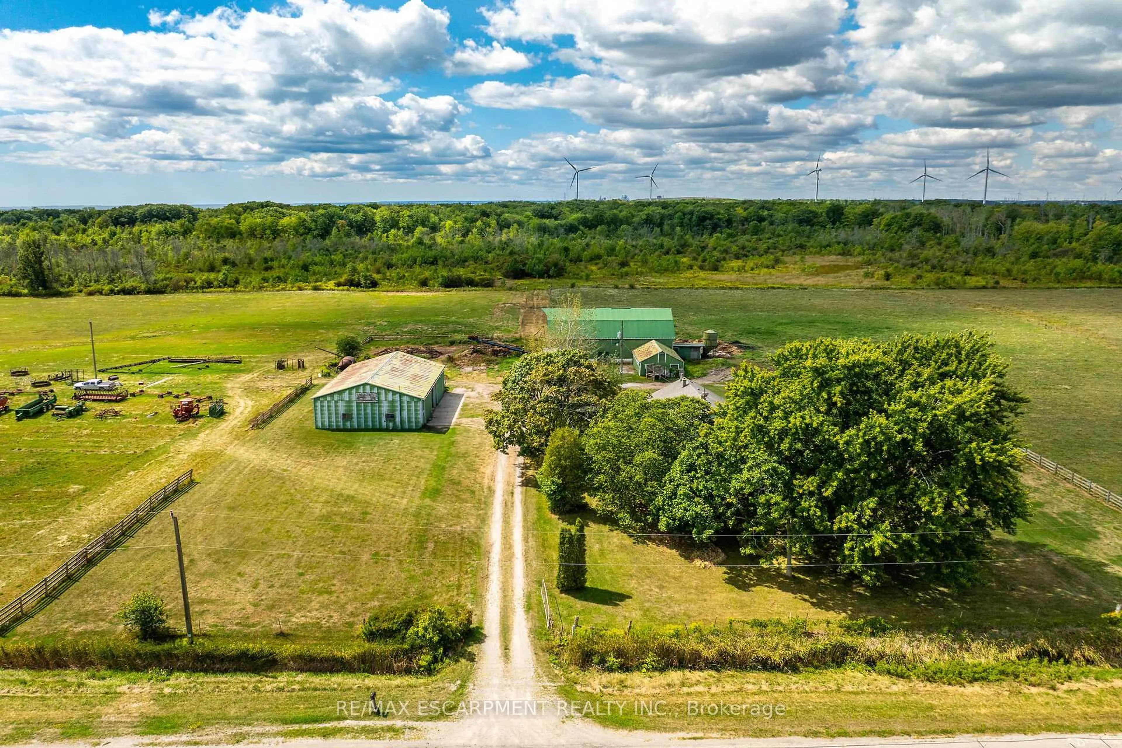 A pic from outside/outdoor area/front of a property/back of a property/a pic from drone, water/lake/river/ocean view for 177 Brooklin Rd, Haldimand Ontario N0A 1L0
