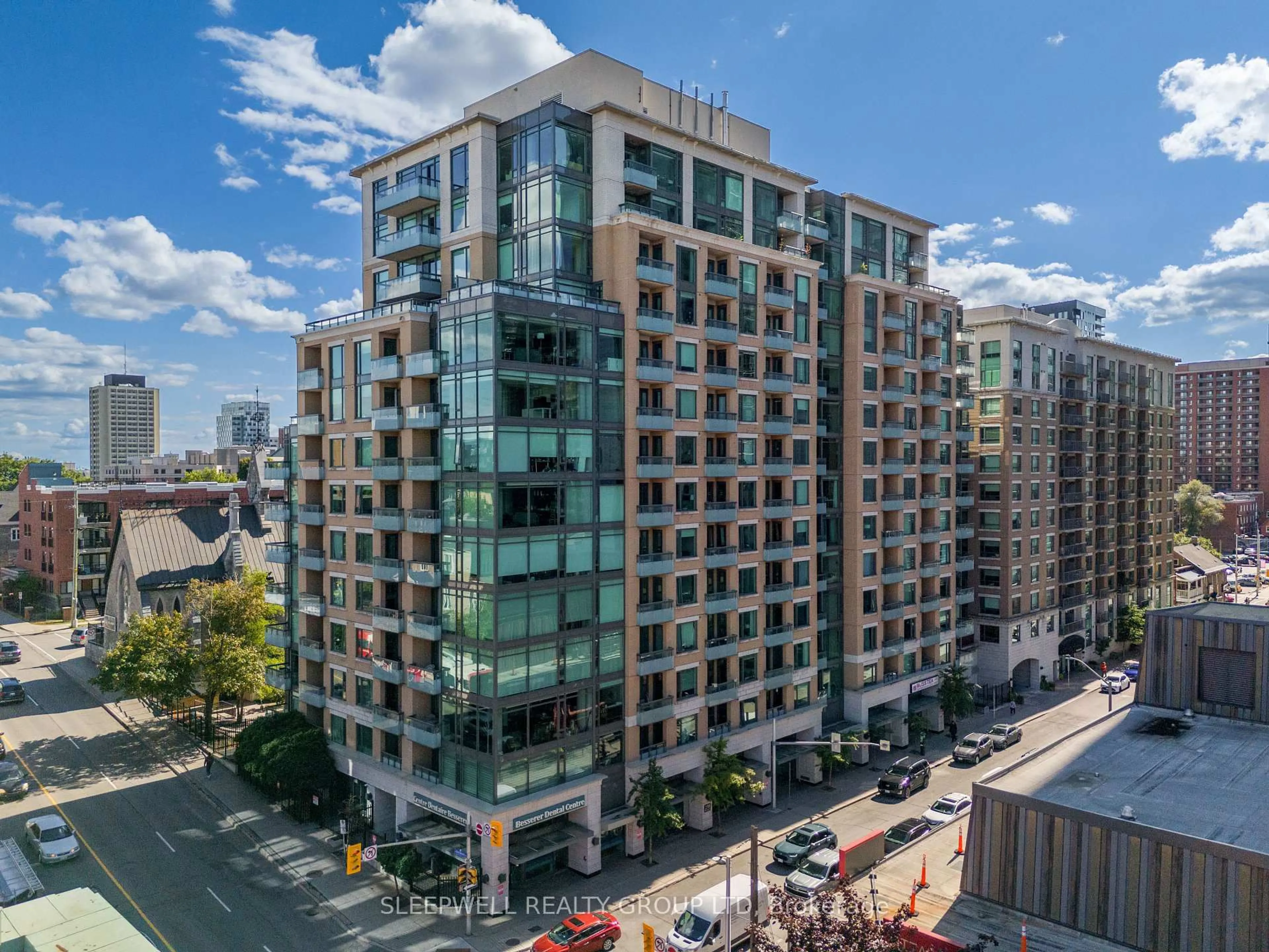 A pic from outside/outdoor area/front of a property/back of a property/a pic from drone, city buildings view from balcony for 238 Besserer St #1212, Ottawa Ontario K1N 6B1