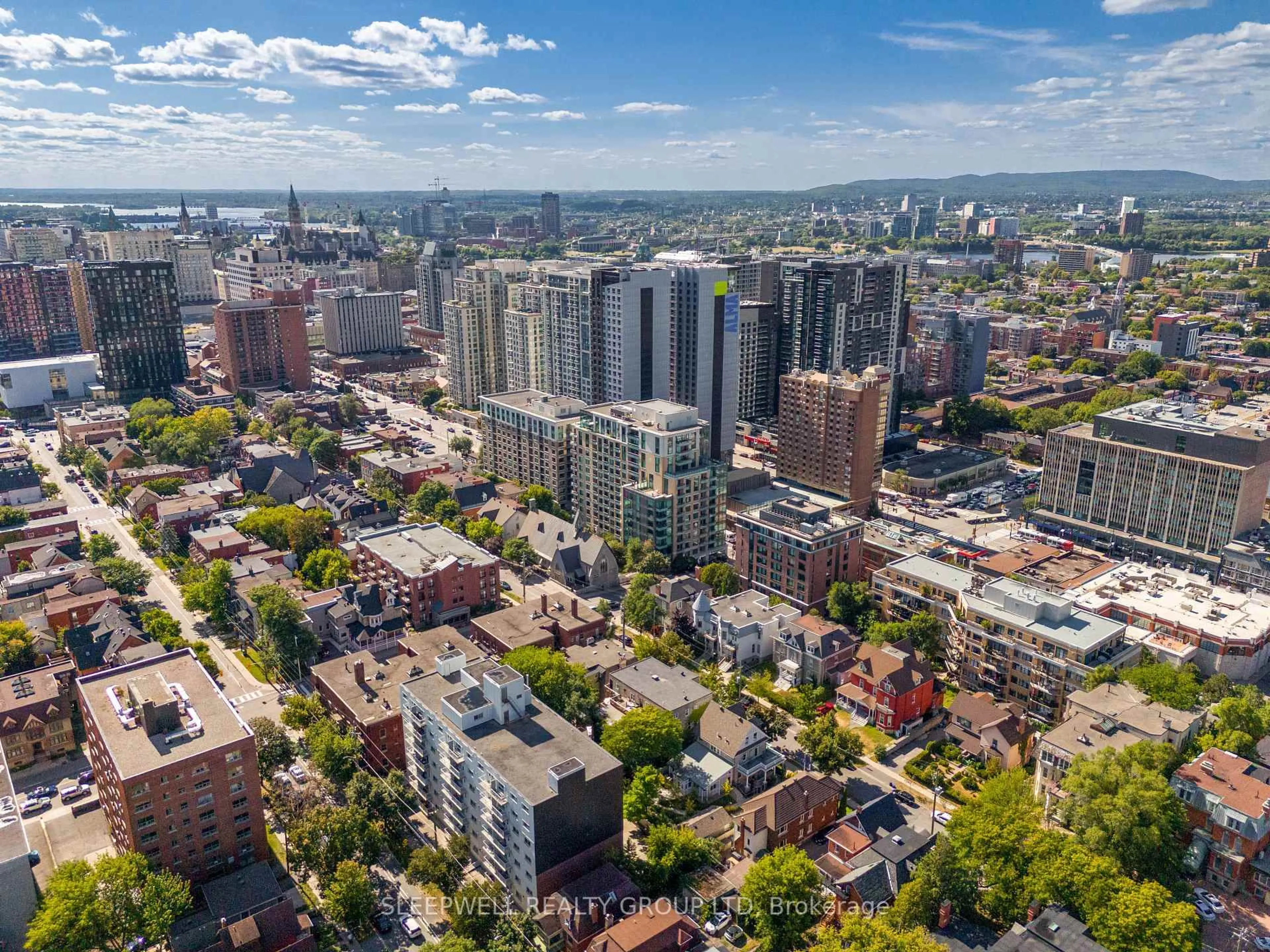 A pic from outside/outdoor area/front of a property/back of a property/a pic from drone, city buildings view from balcony for 238 Besserer St #1212, Ottawa Ontario K1N 6B1