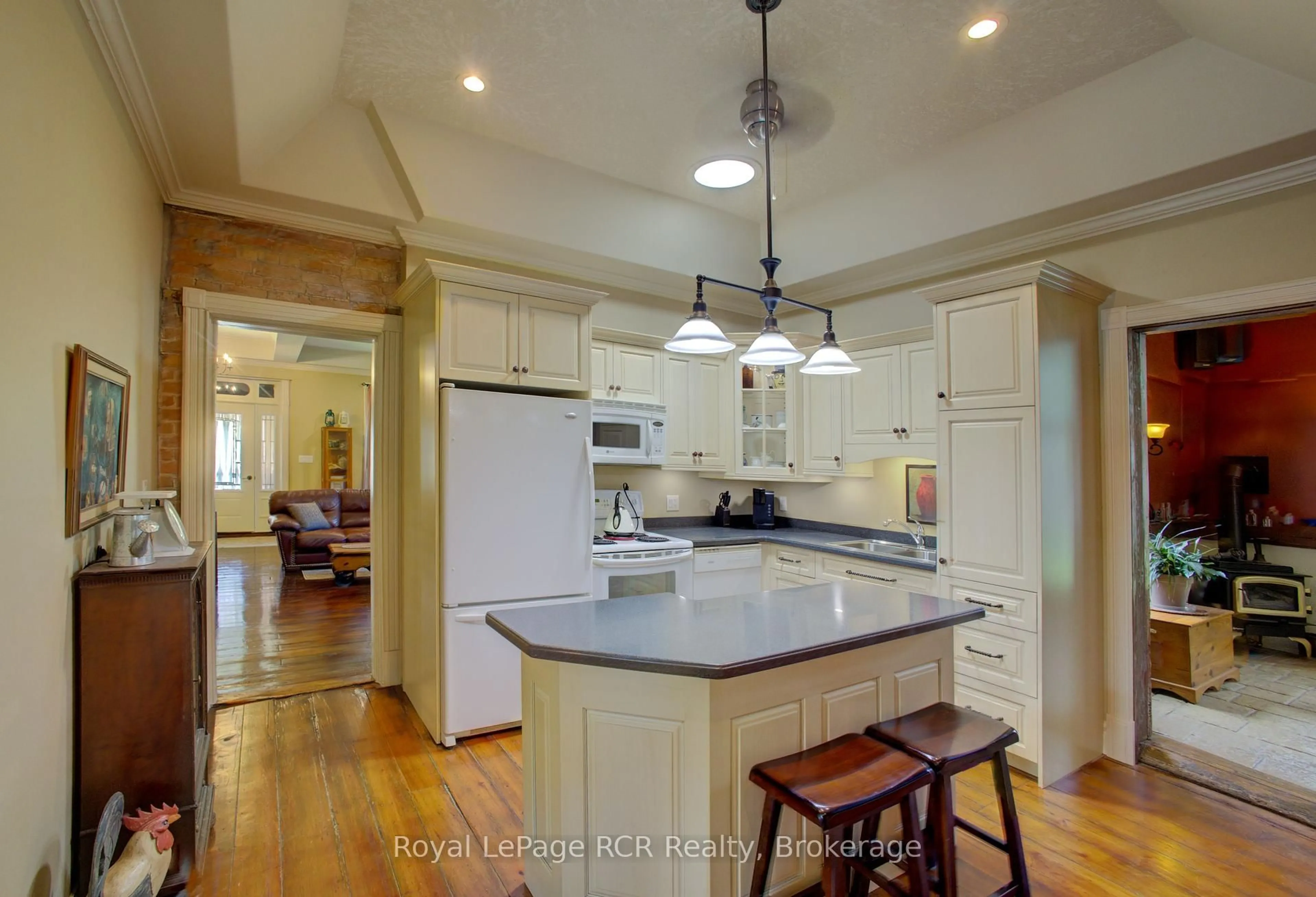 Open concept kitchen, ceramic/tile floor for 134 Frederick St, Wellington North Ontario N0G 1A0