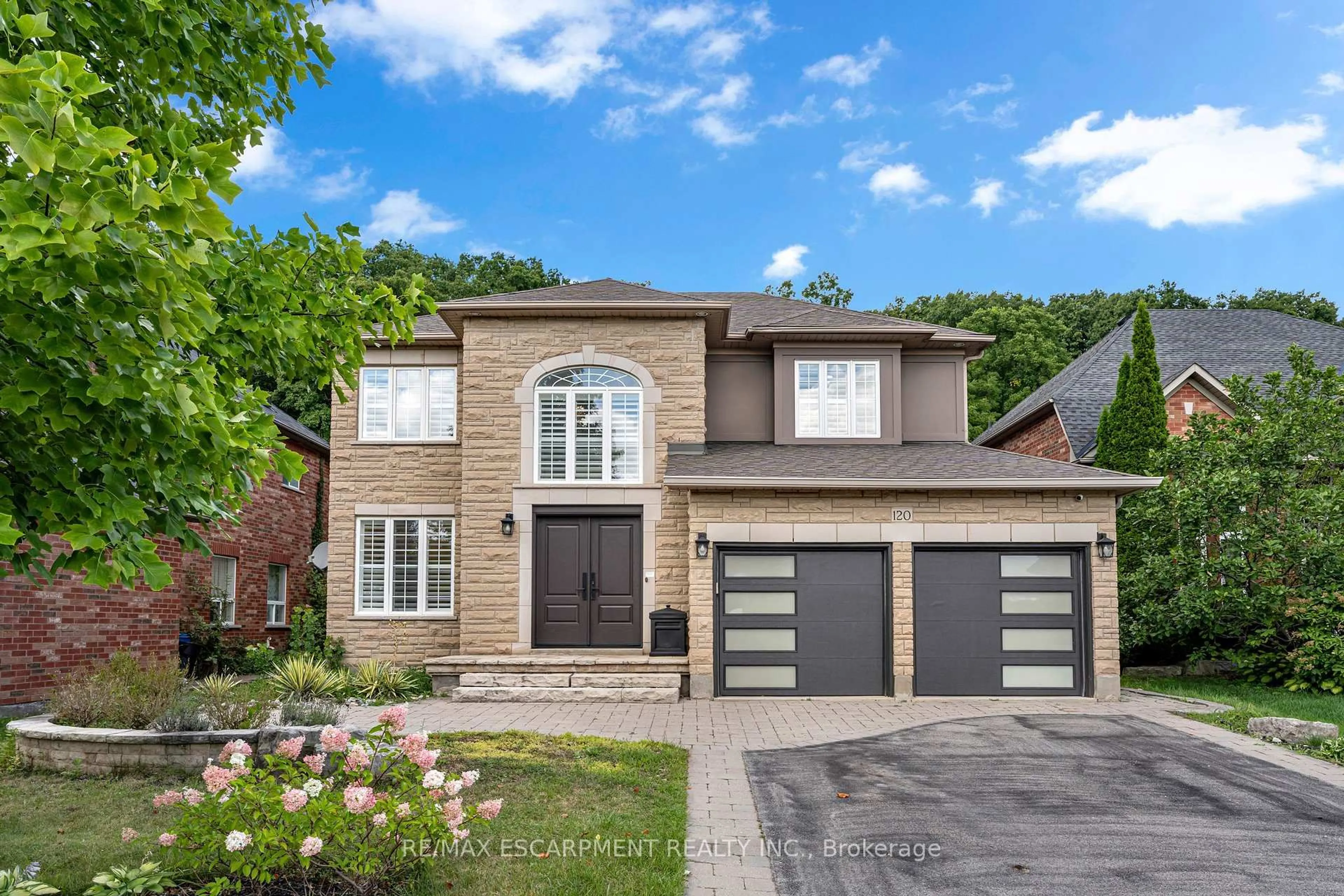Home with brick exterior material, street for 120 Davidson Blvd, Hamilton Ontario L9H 7M5
