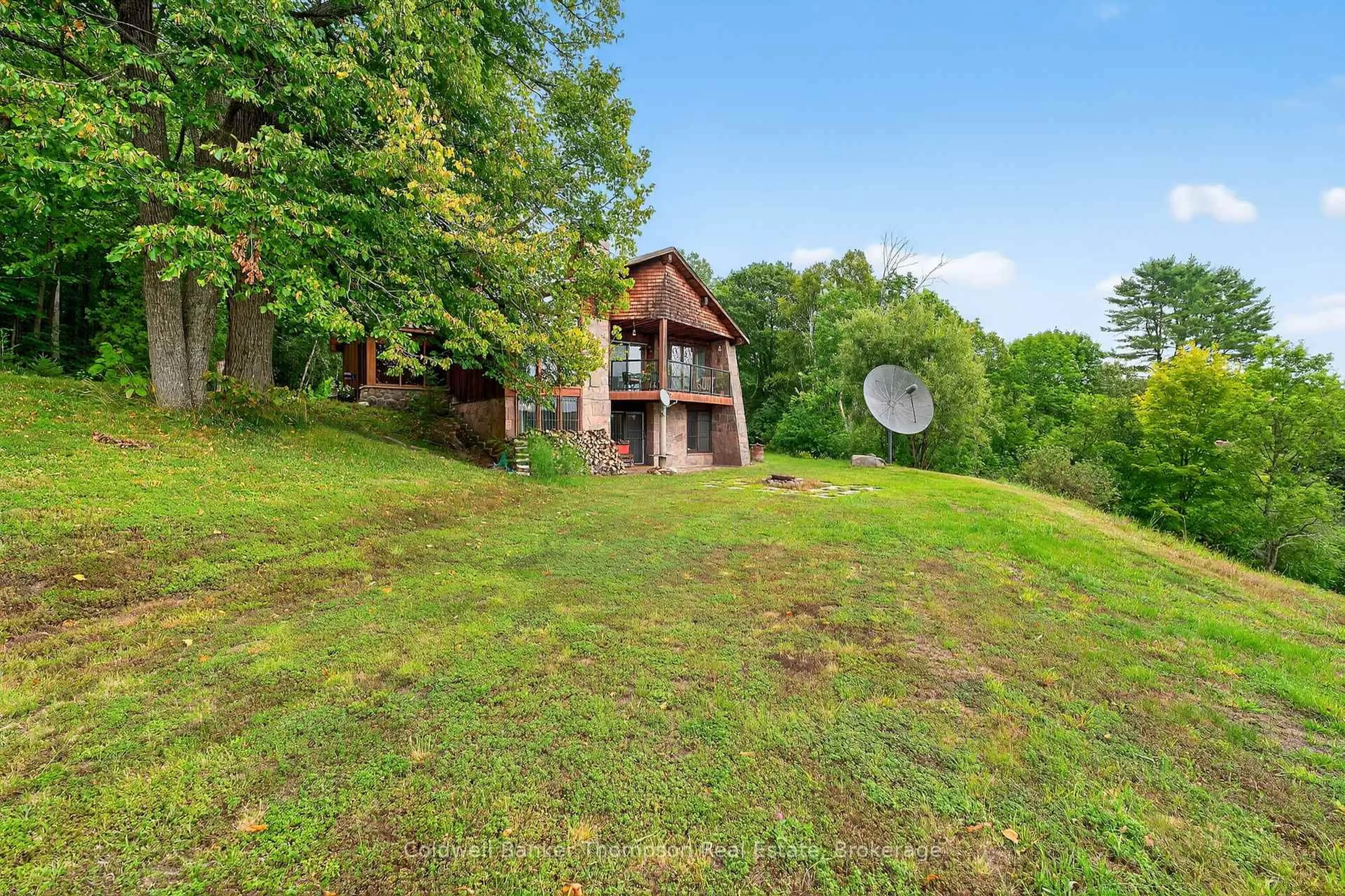 A pic from outside/outdoor area/front of a property/back of a property/a pic from drone, water/lake/river/ocean view for 1078 So-Ho Mish Rd, Perry Ontario P0A 0A4