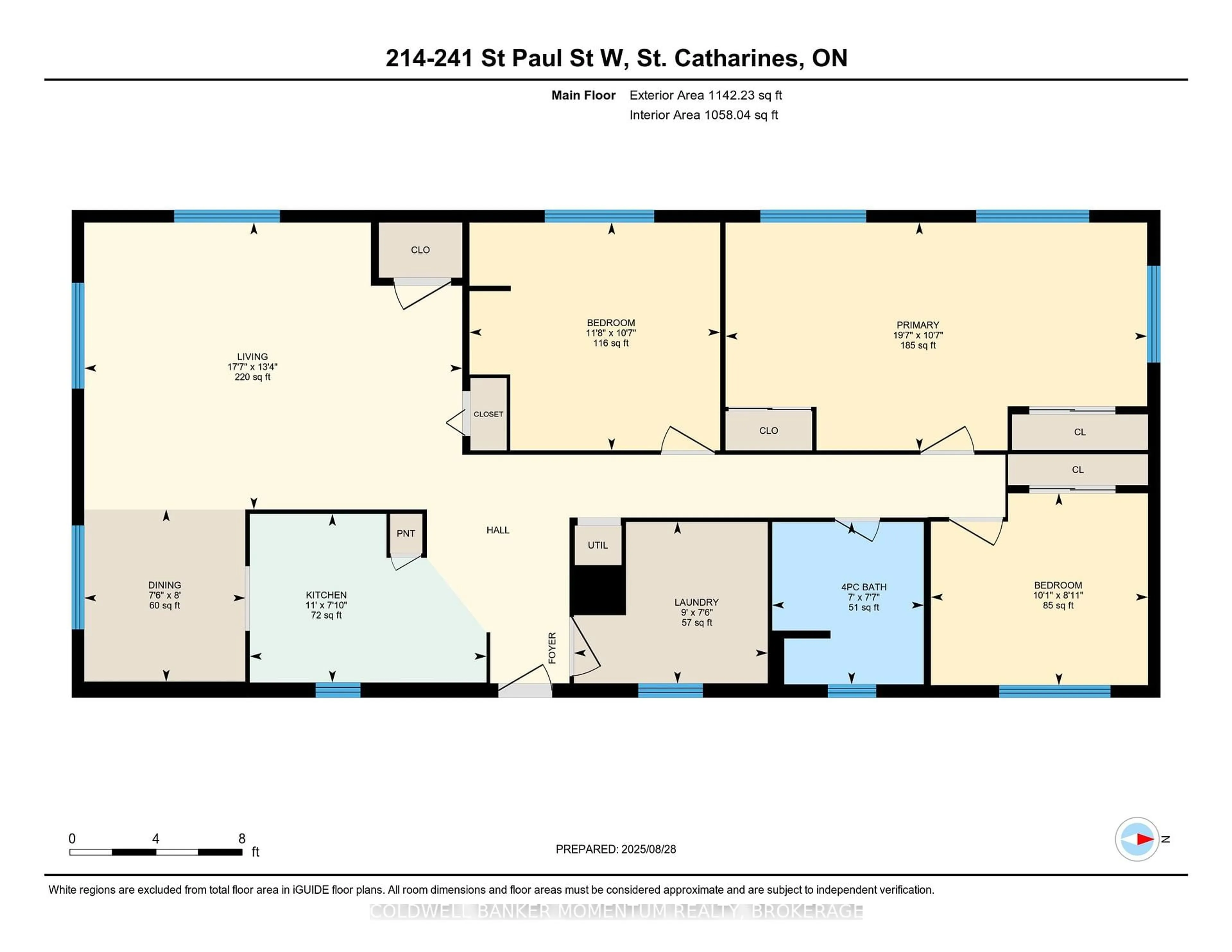 Floor plan for 241 St. Paul St #214, St. Catharines Ontario L2S 2E5