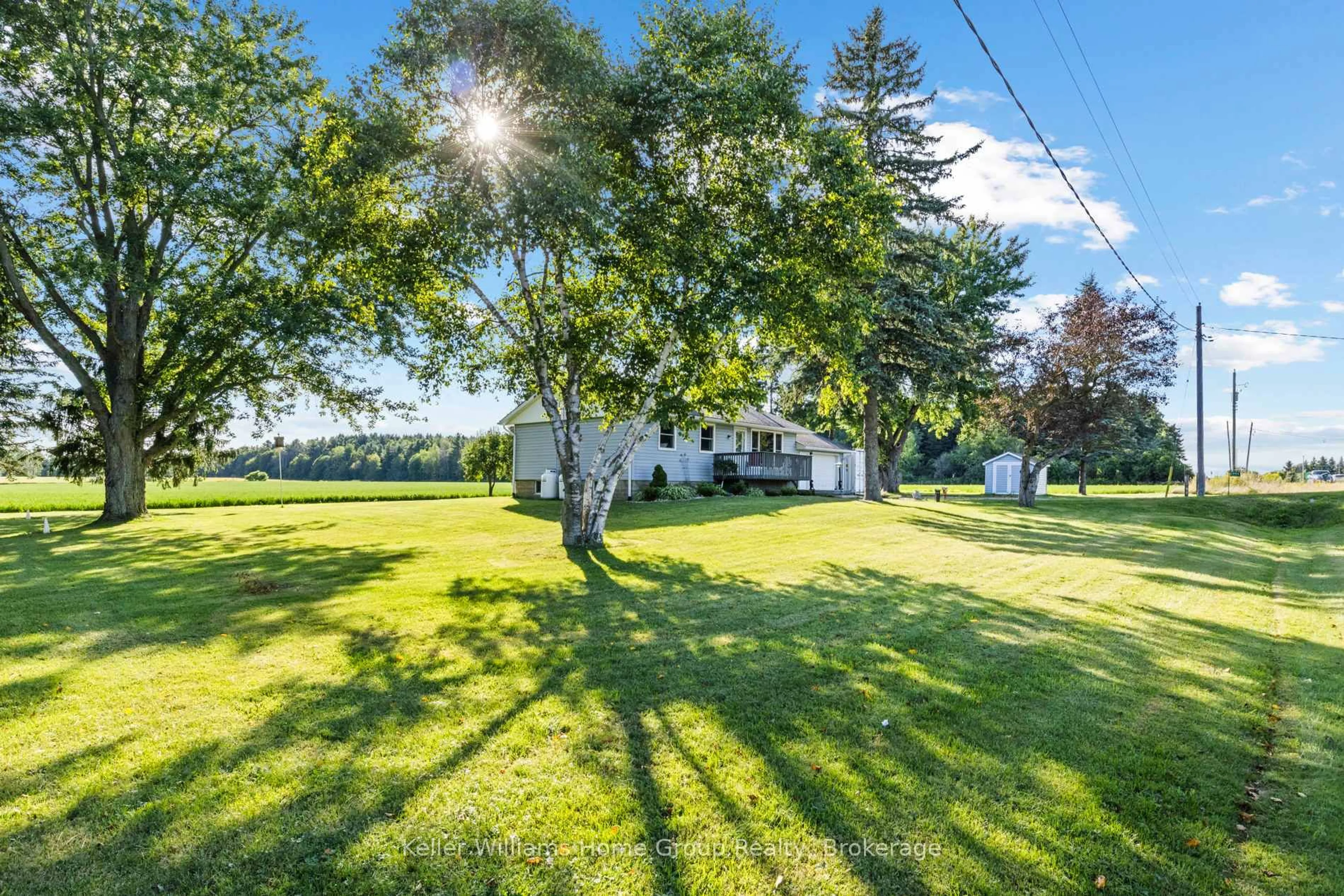 A pic from outside/outdoor area/front of a property/back of a property/a pic from drone, water/lake/river/ocean view for 6994 Hwy 6, Centre Wellington Ontario N1M 2W3
