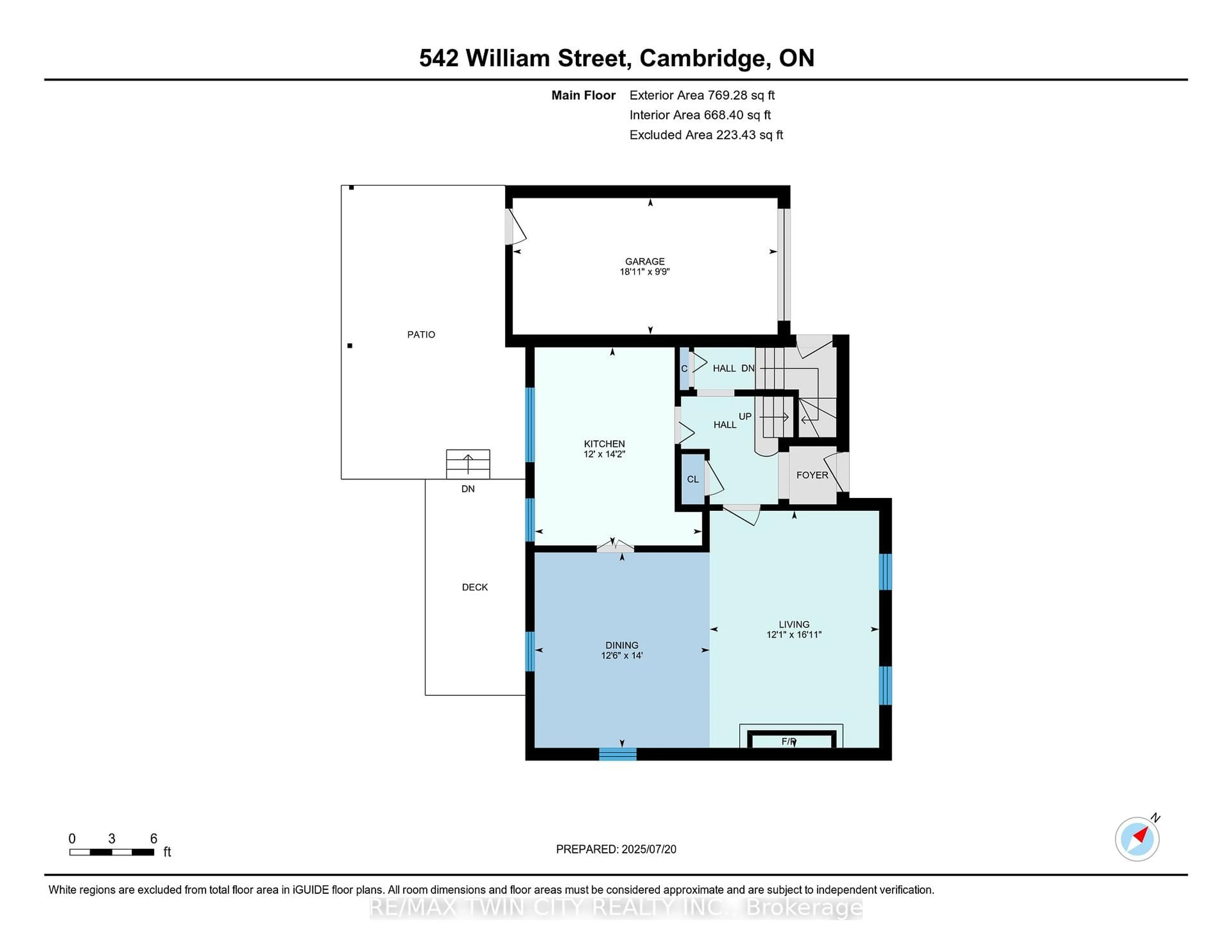 Floor plan for 542 William St, Cambridge Ontario N3H 3W7