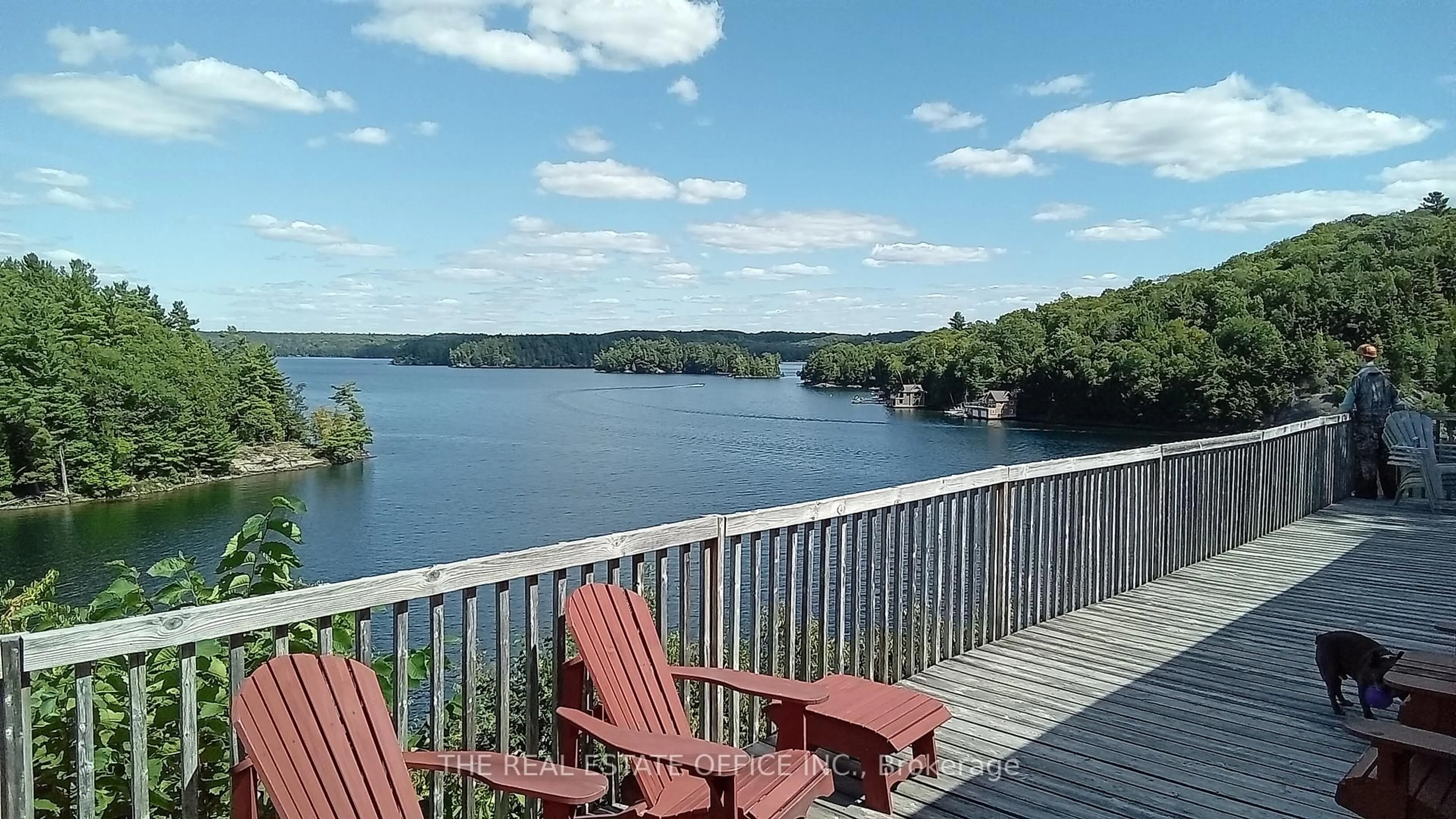 Patio, water/lake/river/ocean view for 12 Island M, Muskoka Lakes Ontario P0B 1M0