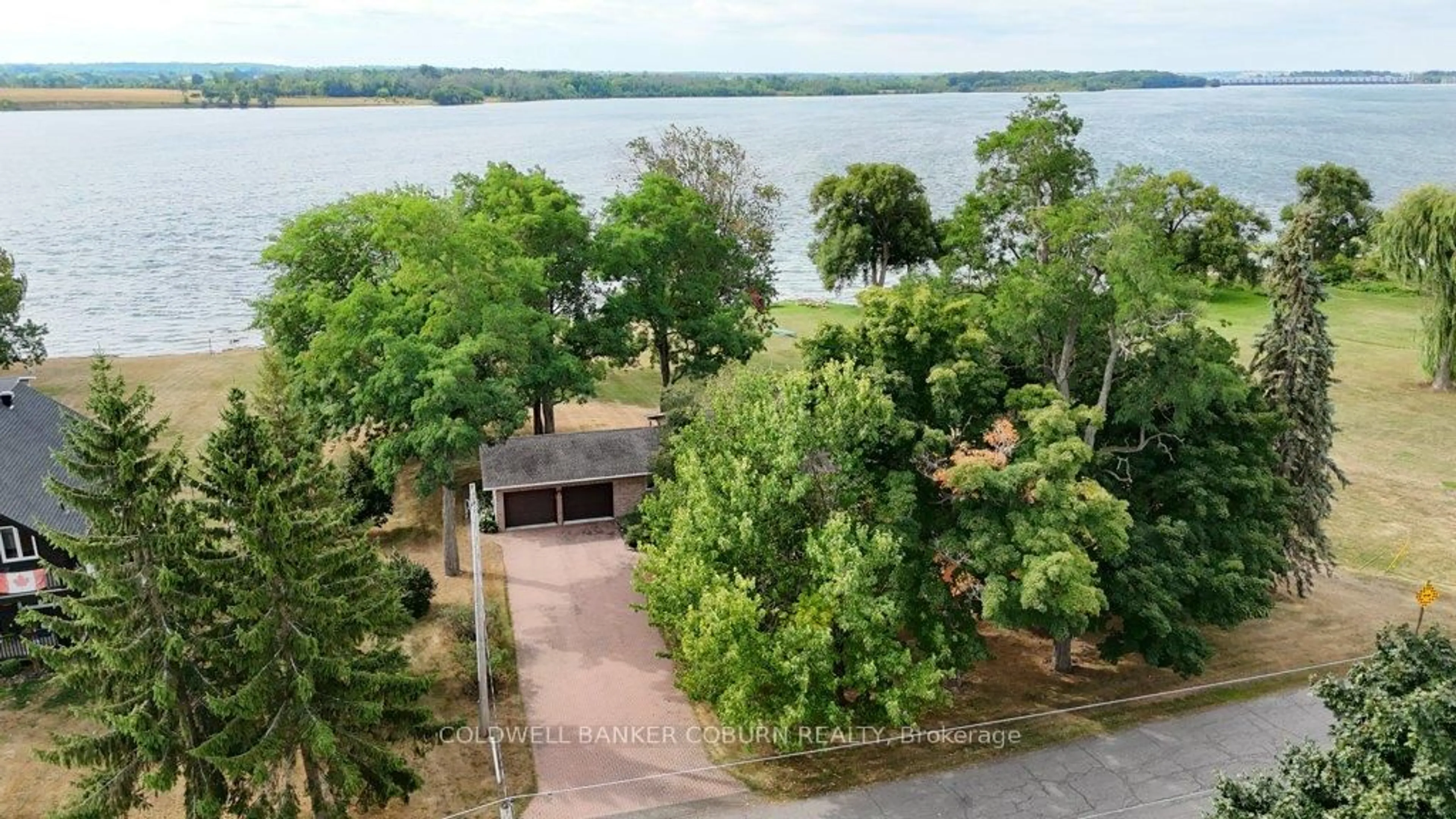 A pic from outside/outdoor area/front of a property/back of a property/a pic from drone, water/lake/river/ocean view for 11152 Grisdale Dr, South Dundas Ontario K0E 1K0