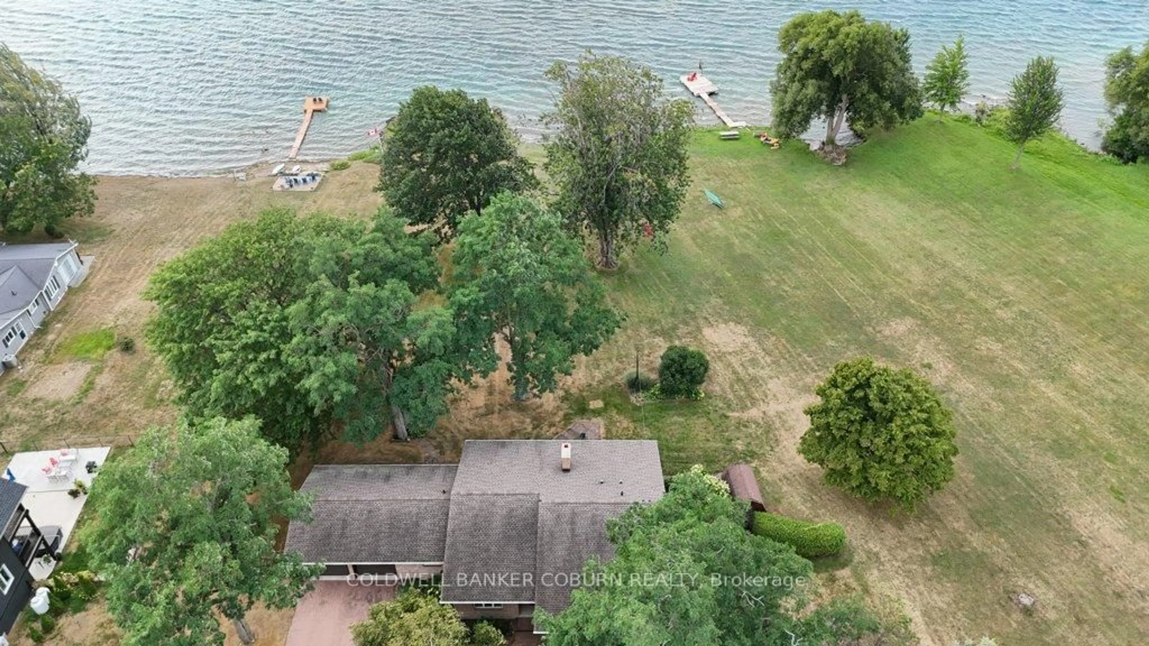 A pic from outside/outdoor area/front of a property/back of a property/a pic from drone, water/lake/river/ocean view for 11152 Grisdale Dr, South Dundas Ontario K0E 1K0