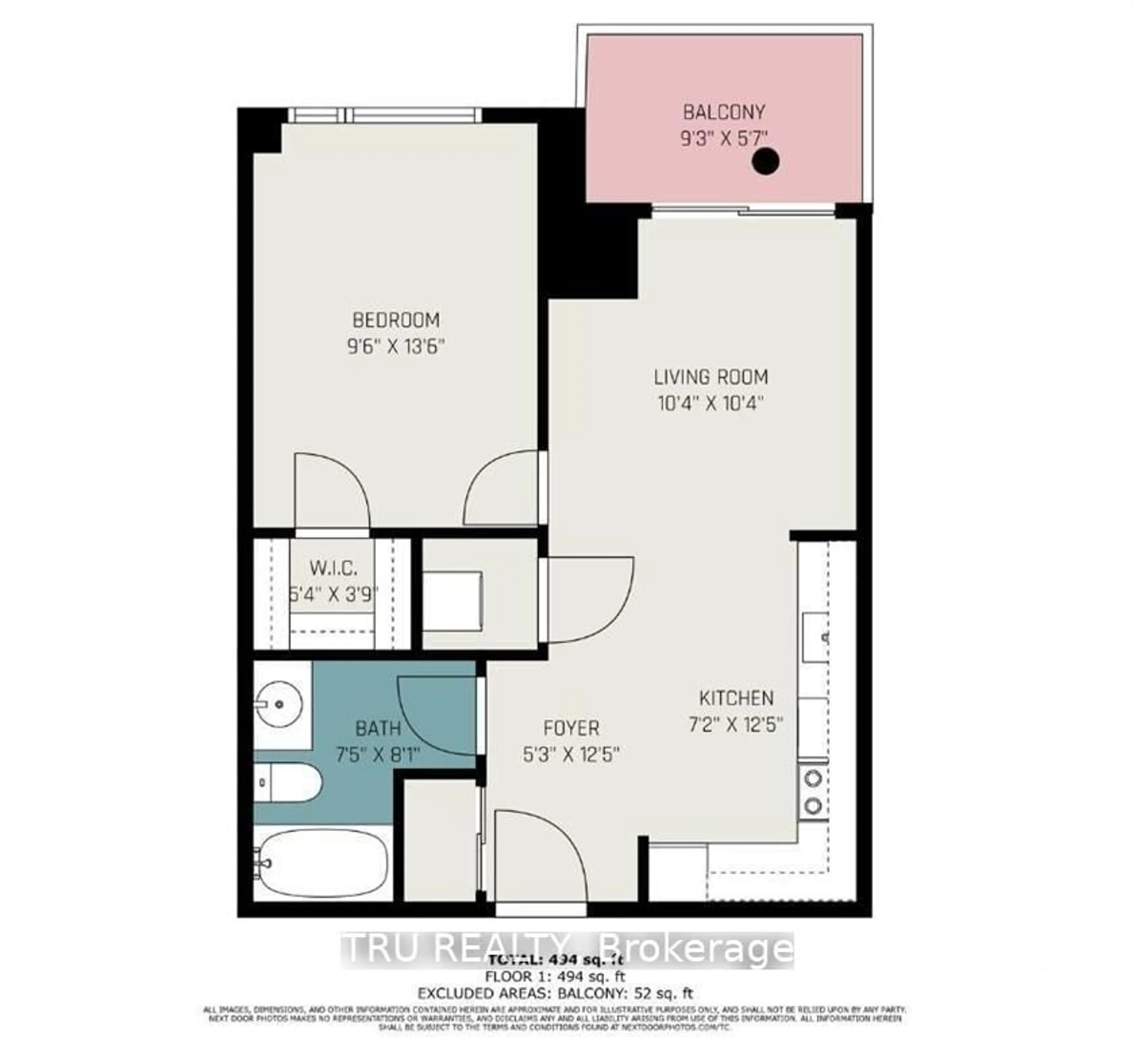 Floor plan for 1350 HEMLOCK Rd #417, Ottawa Ontario K1K 5C2
