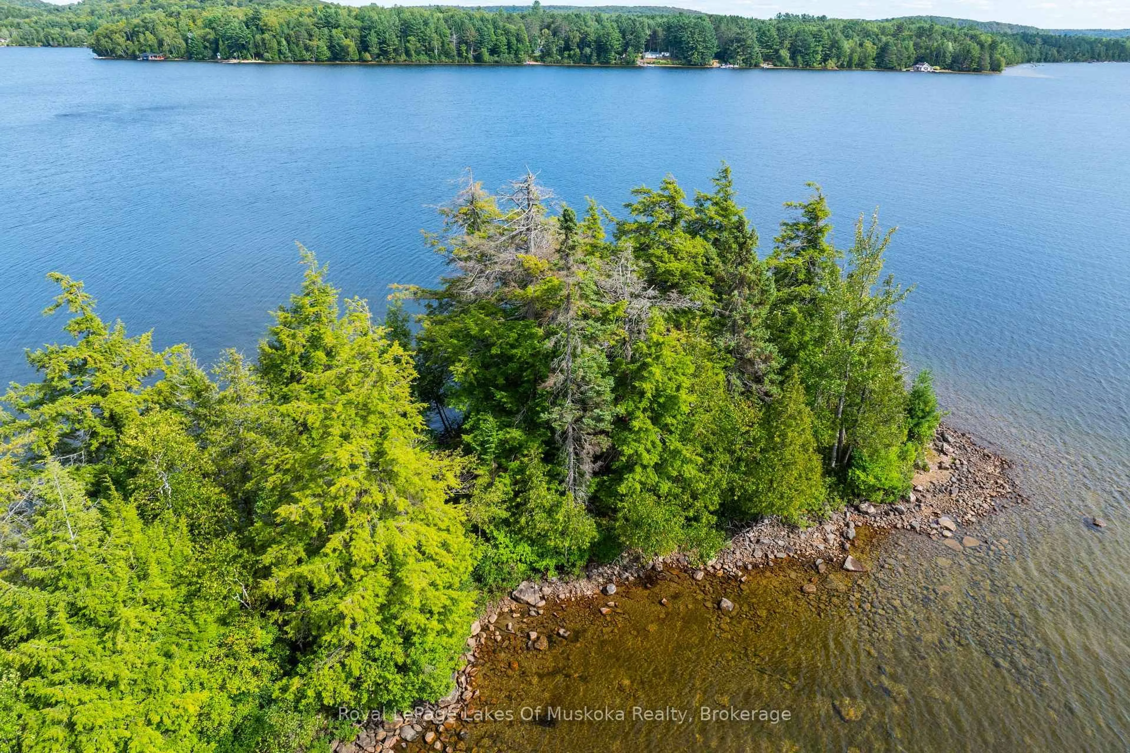 A pic from outside/outdoor area/front of a property/back of a property/a pic from drone, water/lake/river/ocean view for 1053 Robson Lane, Lake of Bays Ontario P0A 1H0