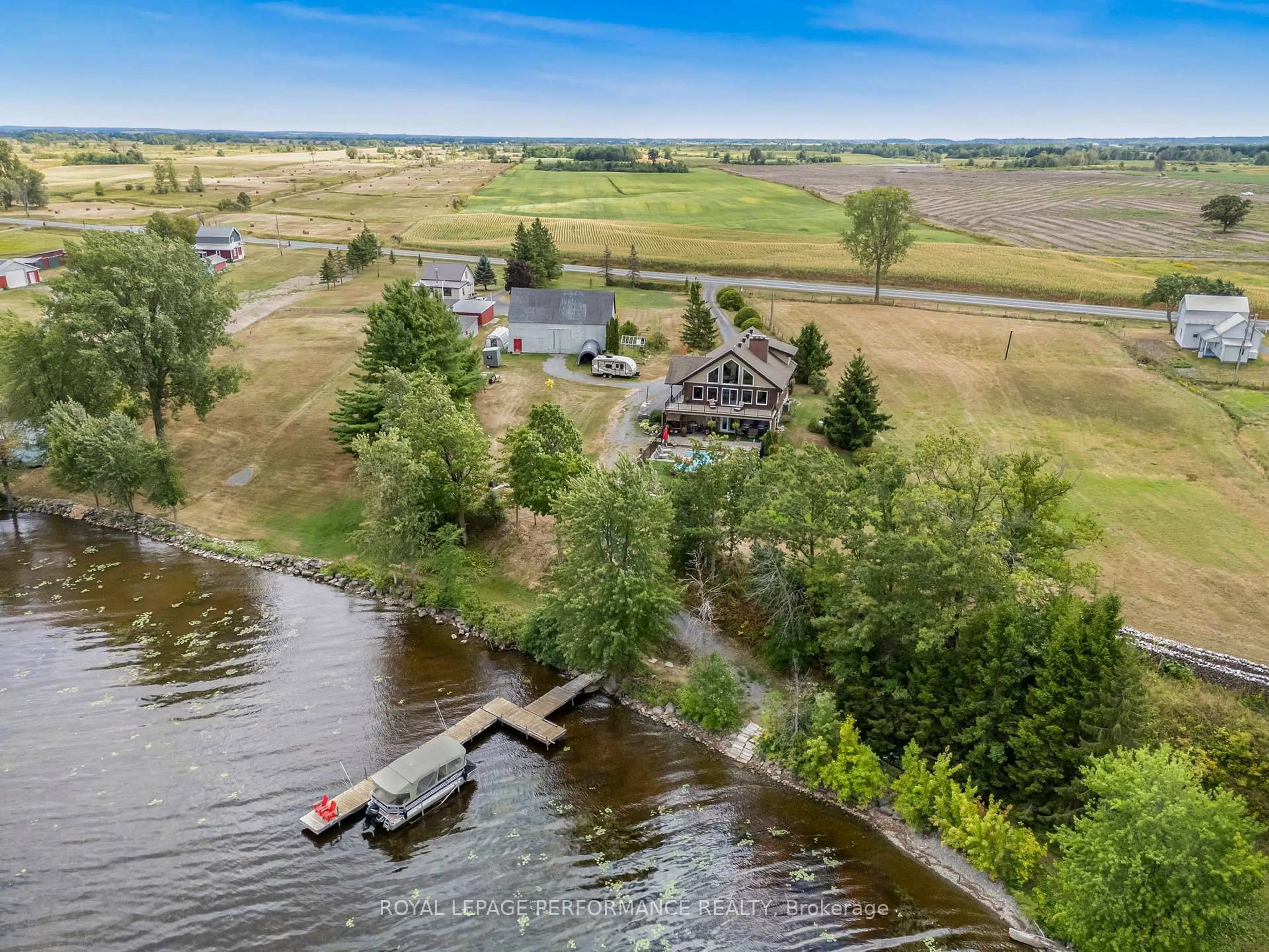 A pic from outside/outdoor area/front of a property/back of a property/a pic from drone, water/lake/river/ocean view for 1335 Conc 1 Alfred Rd, Alfred and Plantagenet Ontario K0B 1J0