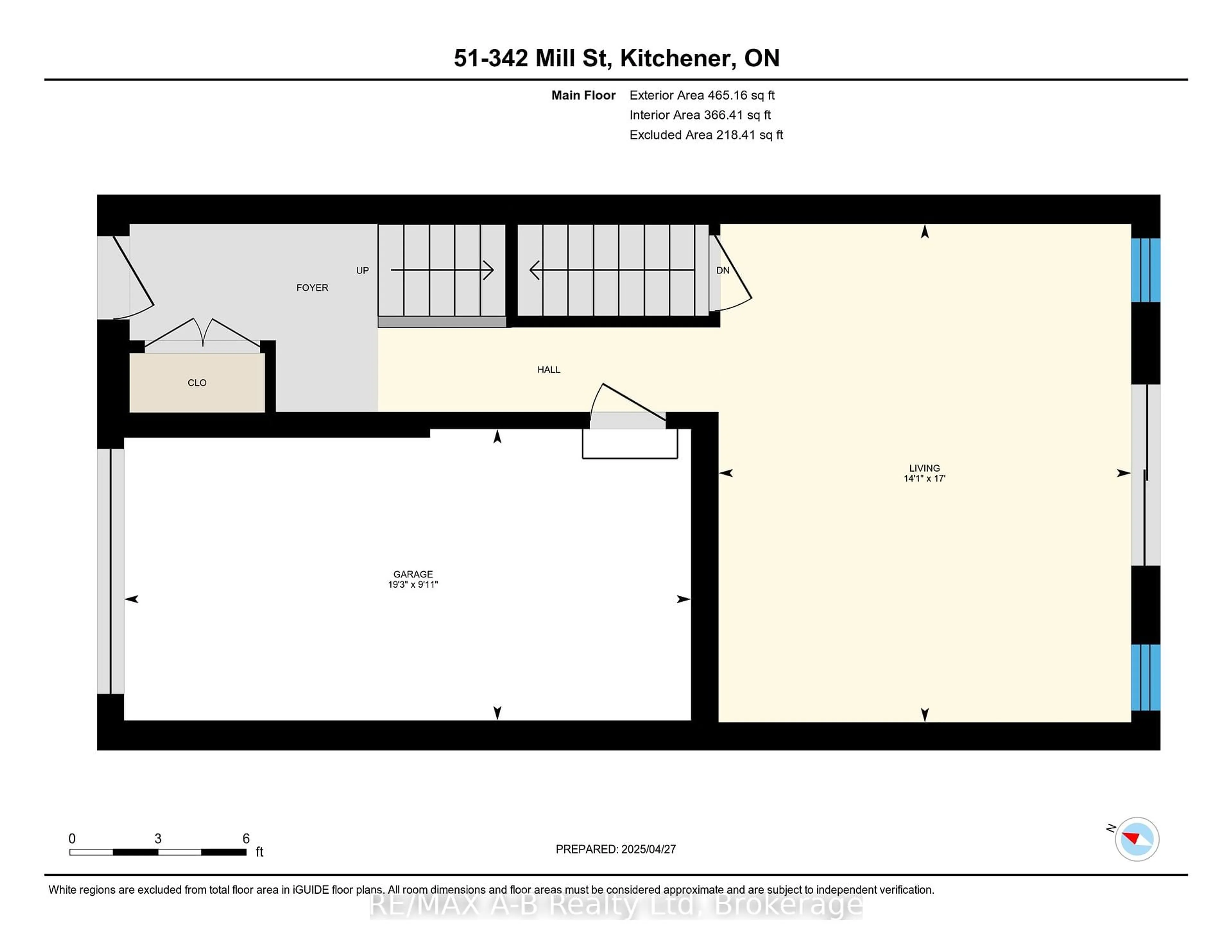 Floor plan for 342 Mill St #51, Kitchener Ontario N2M 0A4