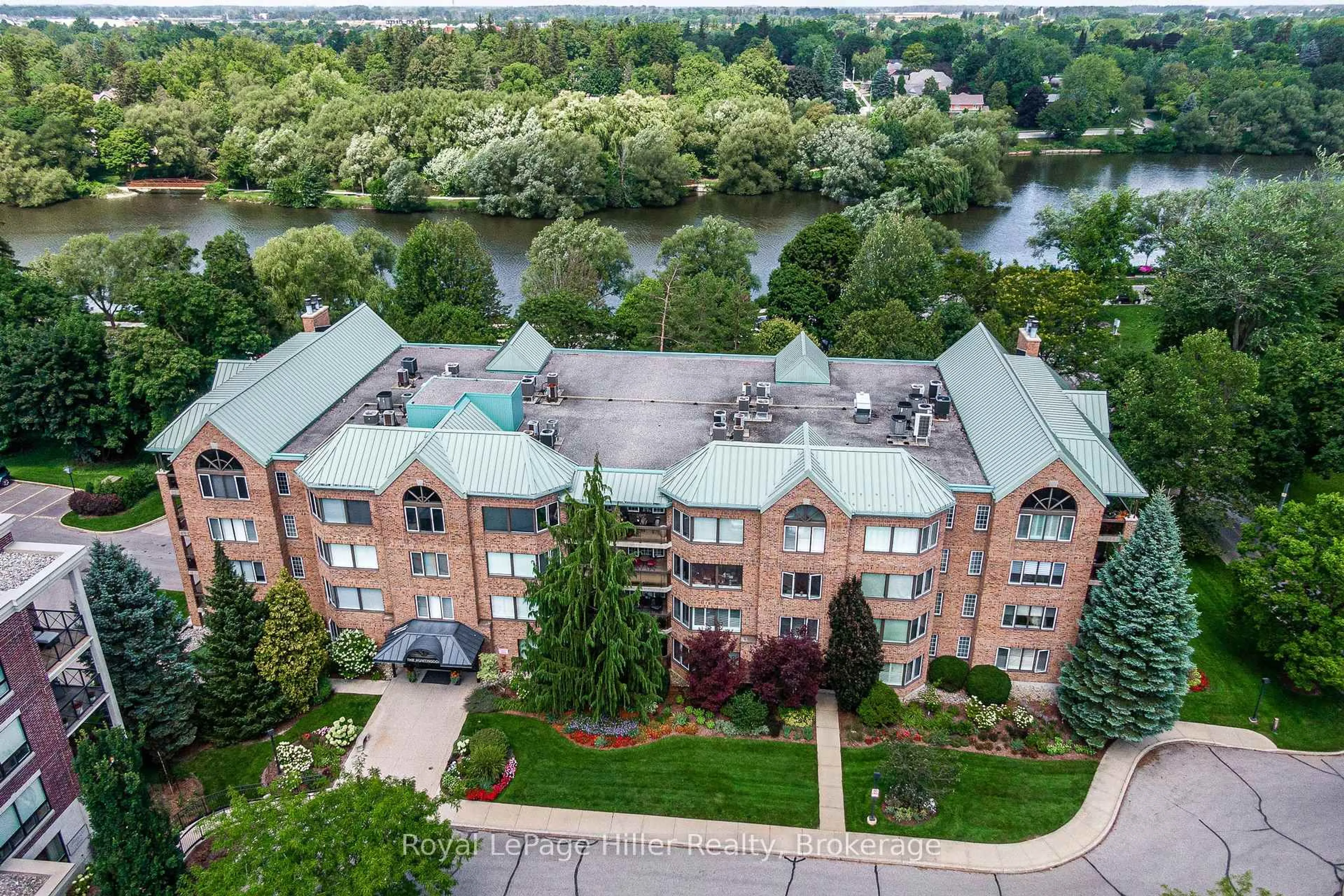 A pic from outside/outdoor area/front of a property/back of a property/a pic from drone, city buildings view from balcony for 30 FRONT St #205, Stratford Ontario N5A 7S3