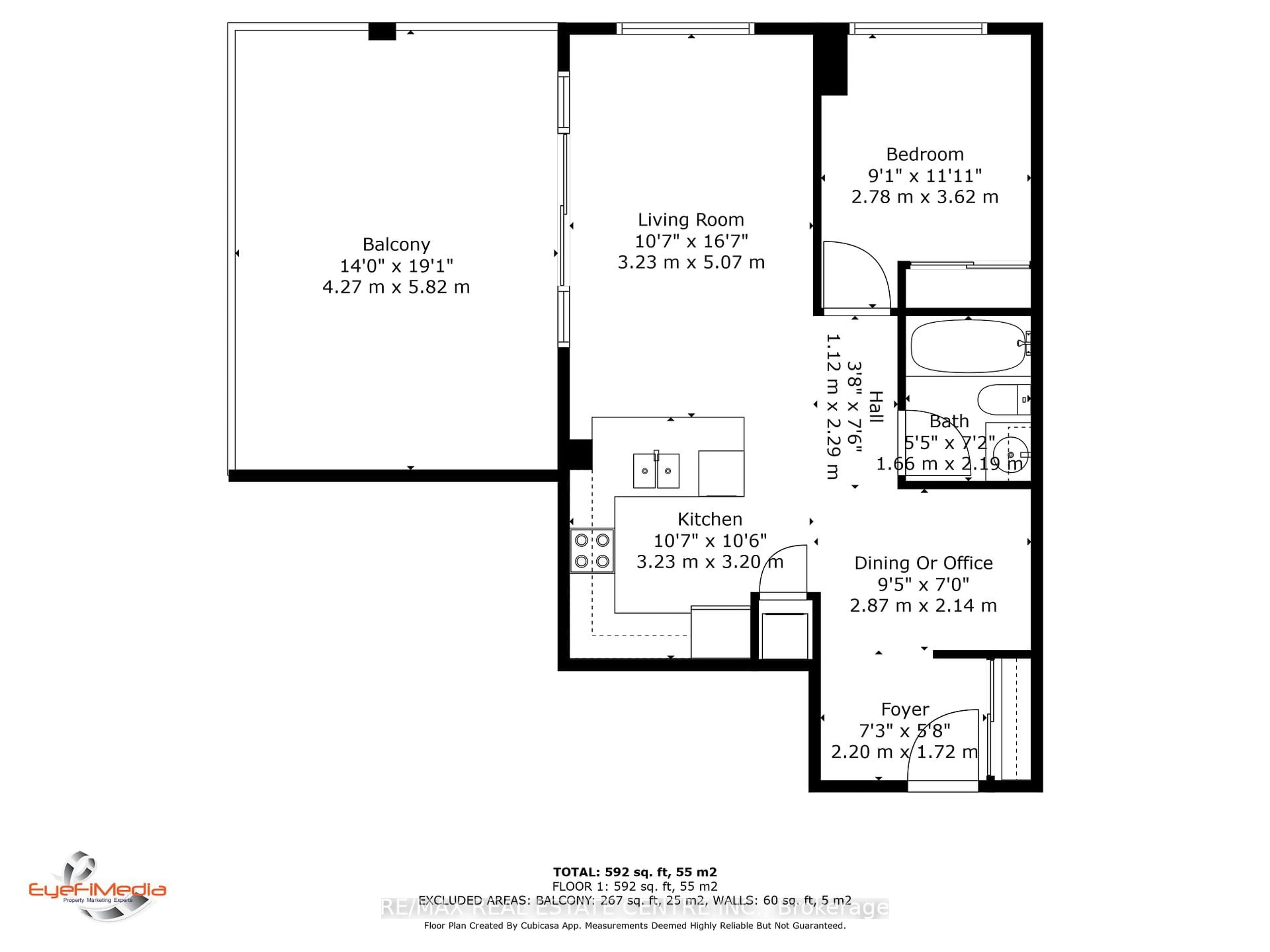 Floor plan for 170 Water St #308, Cambridge Ontario N1R 3B6