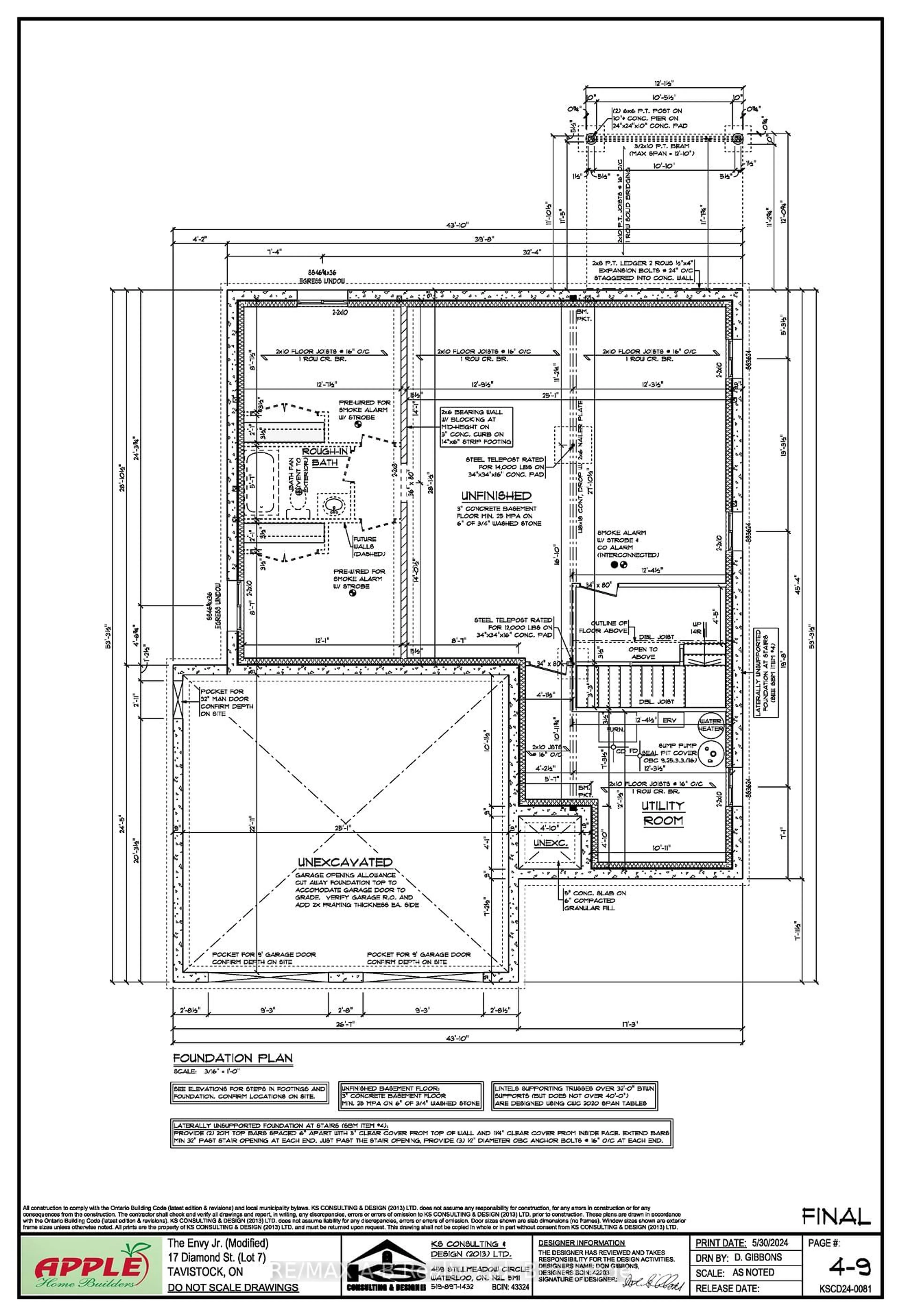 Floor plan for 17 DIAMOND St, East Zorra-Tavistock Ontario N0B 2R0
