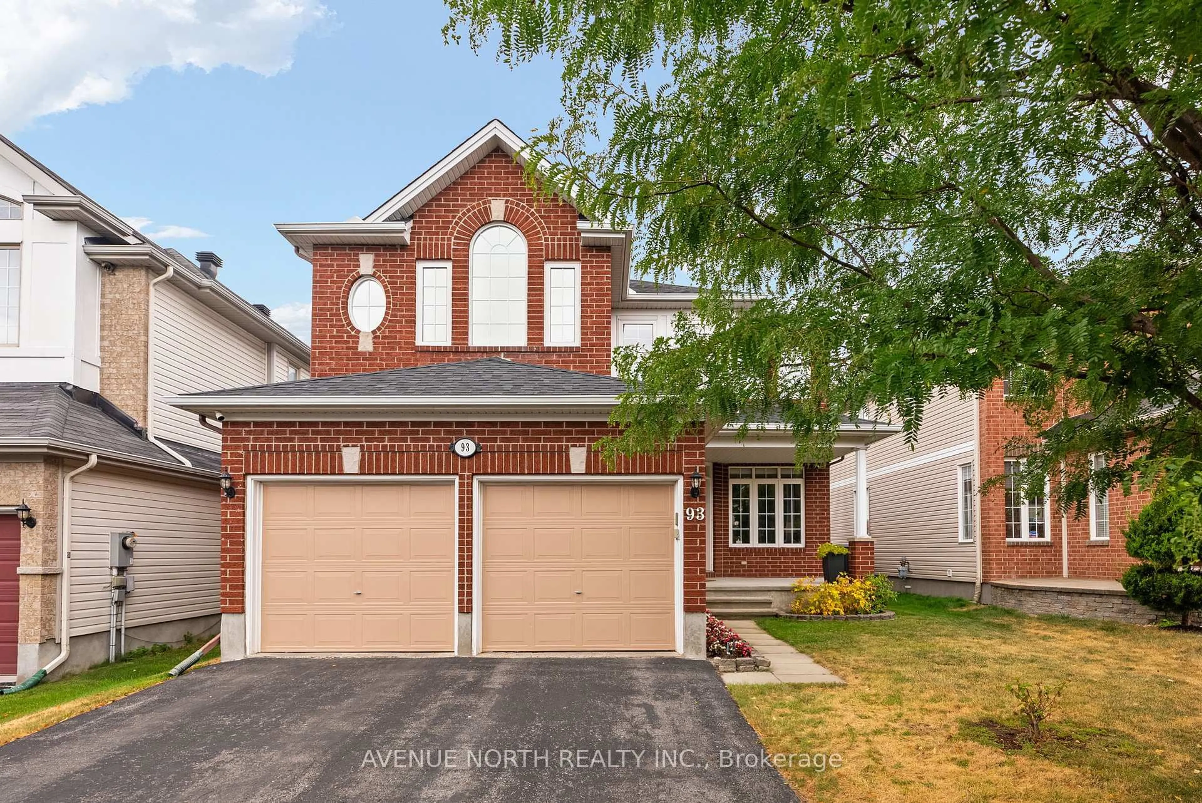 Home with brick exterior material, street for 93 Whitestone Dr, Ottawa Ontario K2C 4C6