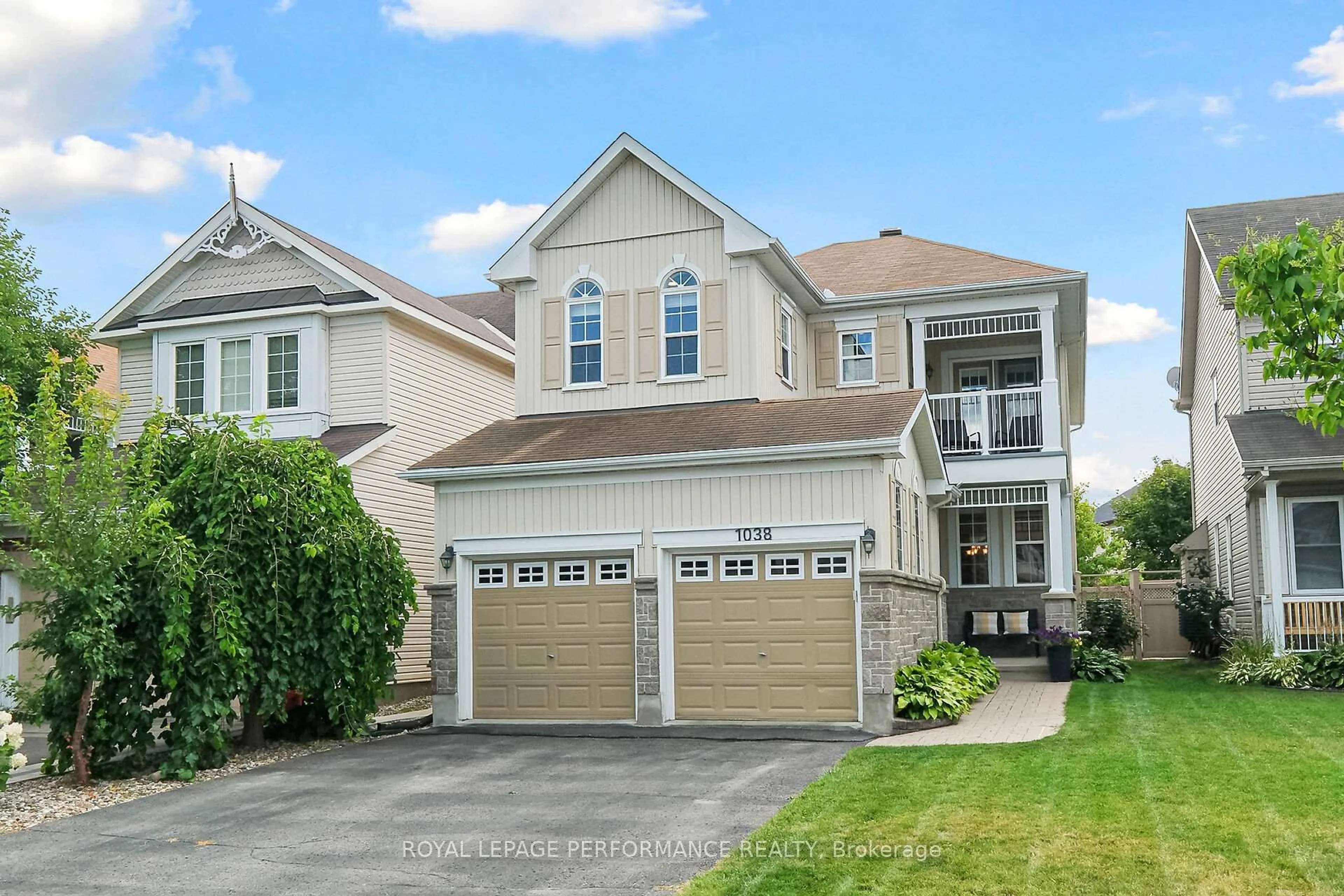 Home with vinyl exterior material, street for 1038 Fieldfair Way, Orleans Ontario K4A 0E2