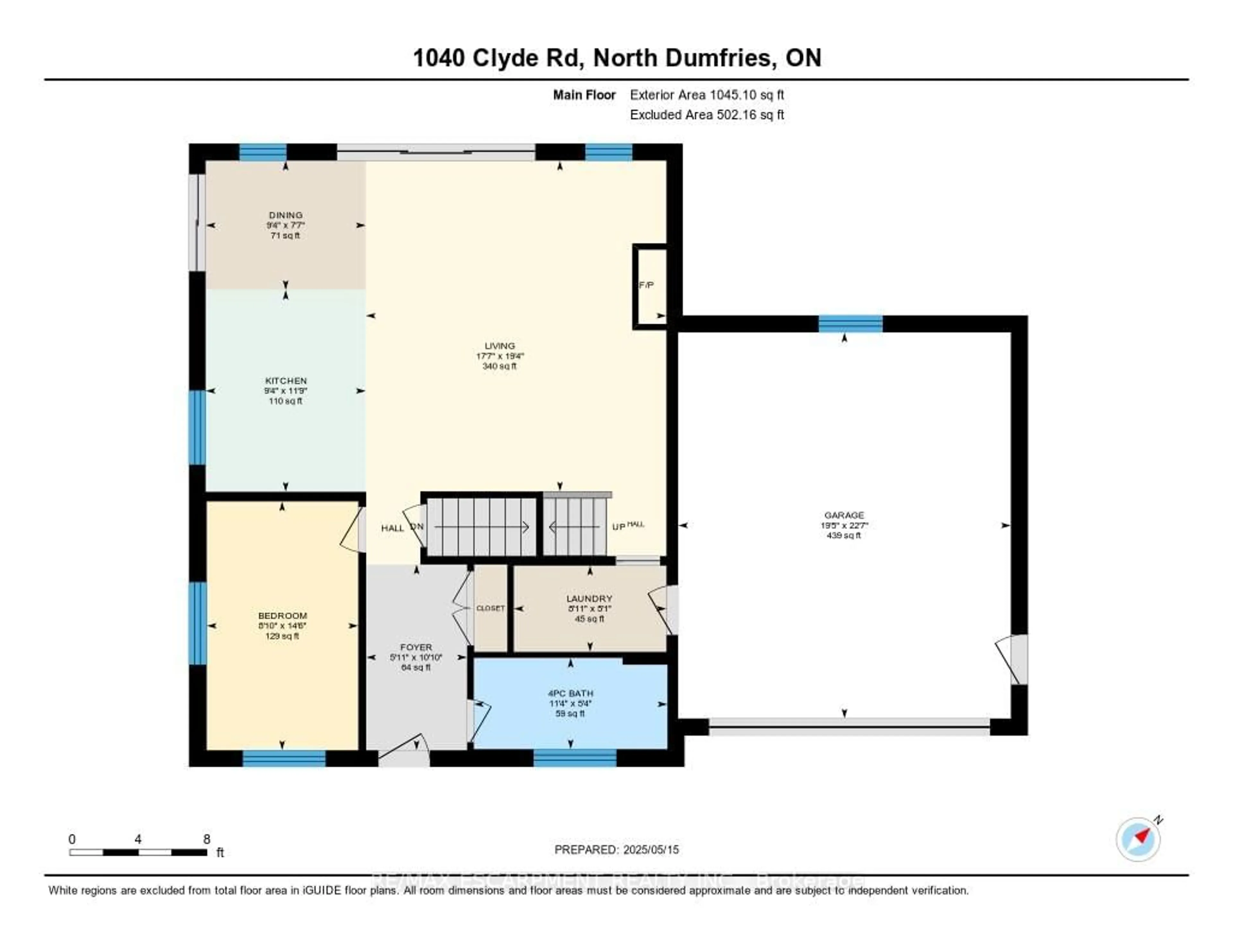 Floor plan for 1040 Clyde Rd, North Dumfries Ontario N1R 5S7