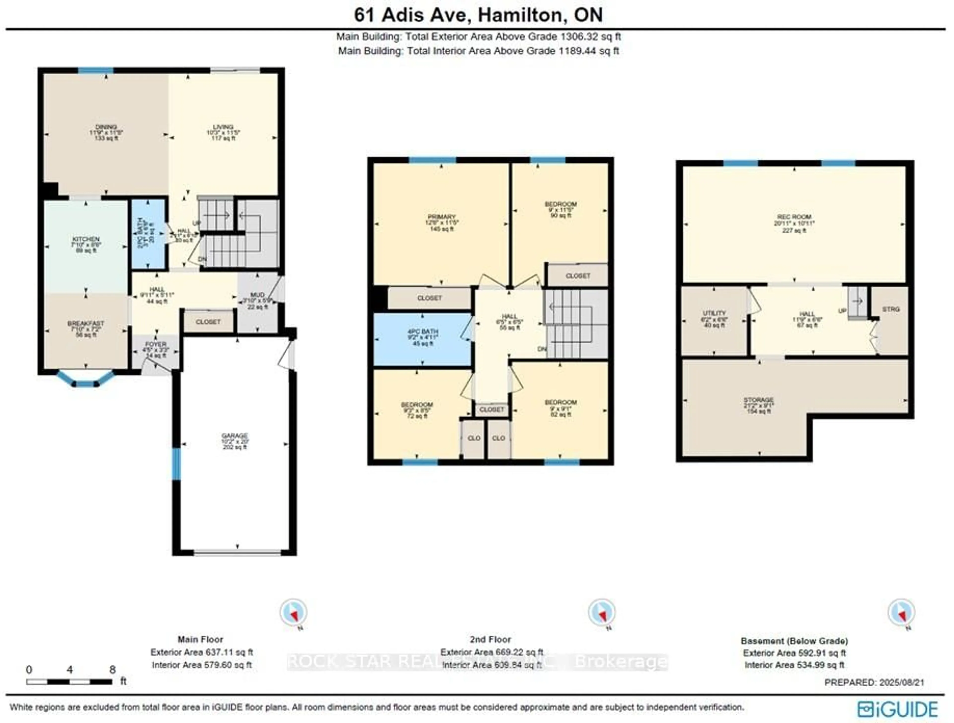 Floor plan for 61 Adis Ave, Hamilton Ontario L9C 6T9