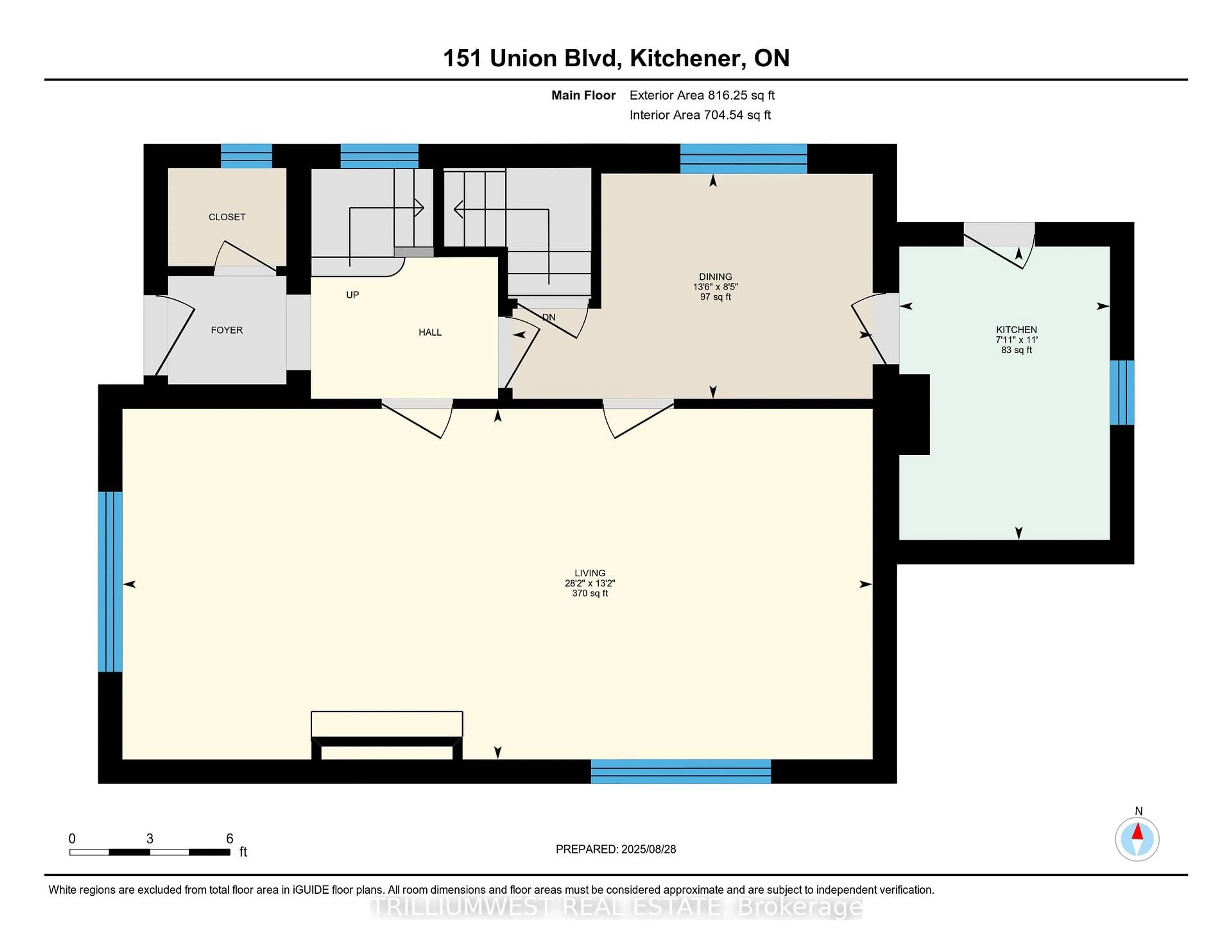 Floor plan for 151 Union Blvd, Kitchener Ontario N2M 2S3