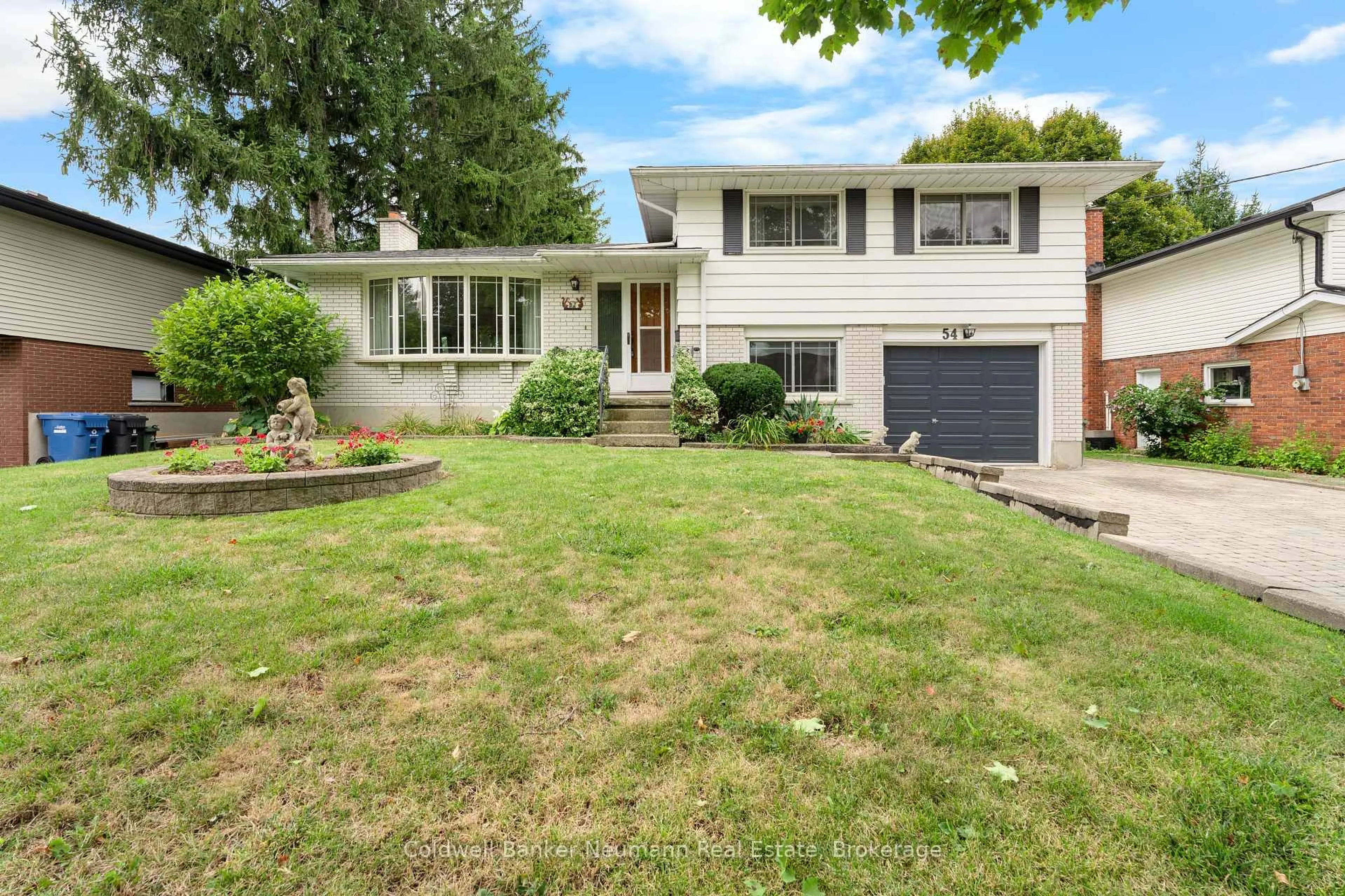 Home with vinyl exterior material, street for 54 Glenburnie Dr, Guelph Ontario N1E 4C6