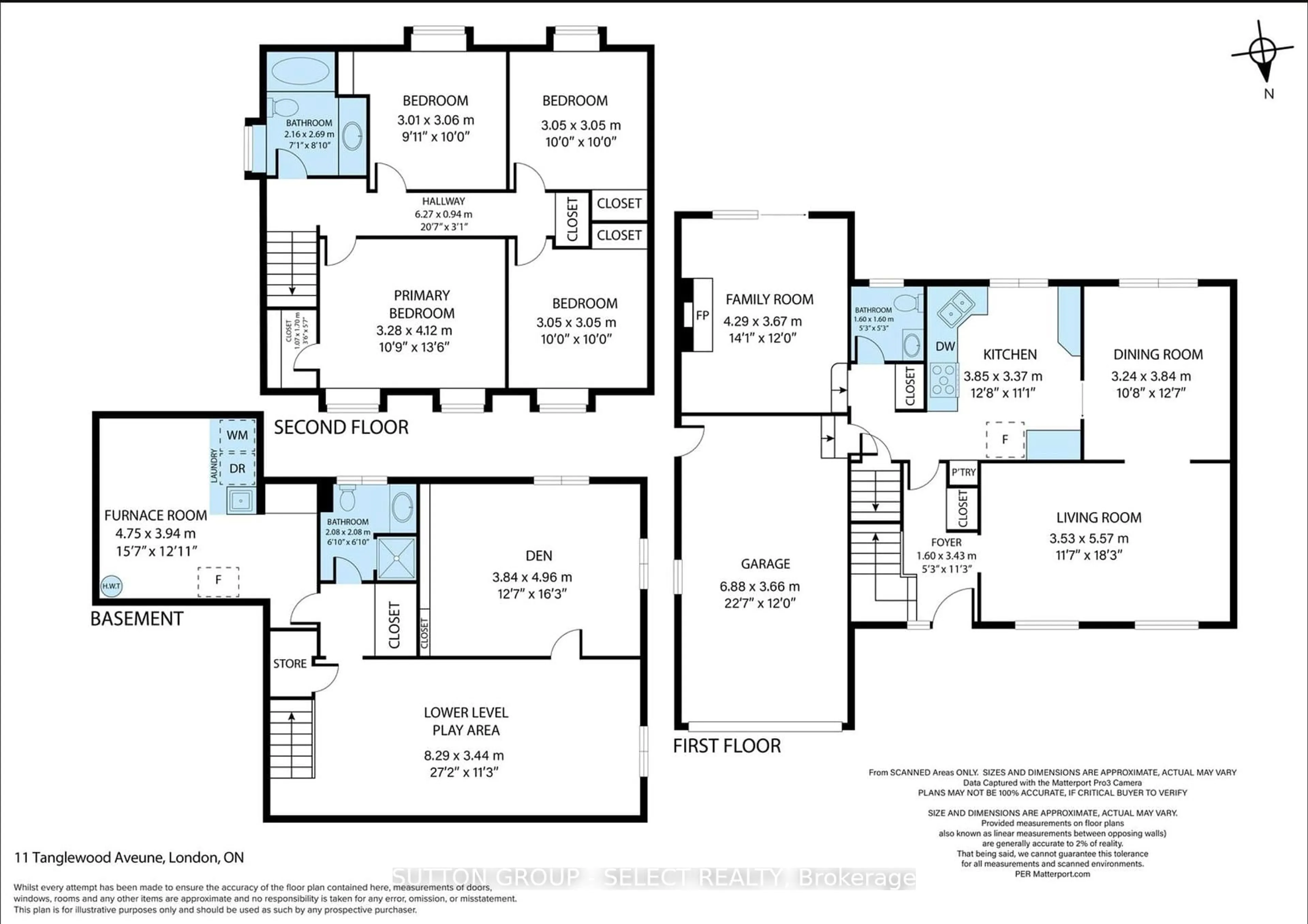 Floor plan for 11 TANGLEWOOD Ave, London South Ontario N6K 2B6