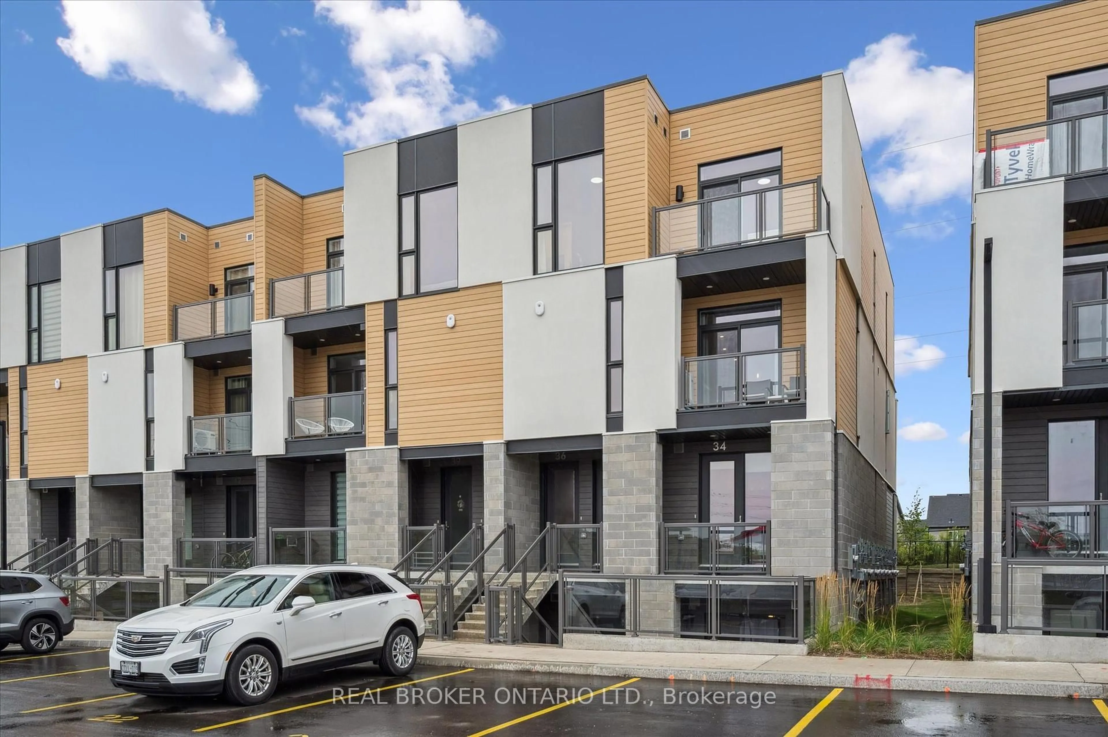 A pic from outside/outdoor area/front of a property/back of a property/a pic from drone, street for 142 FOAMFLOWER Pl #35, Waterloo Ontario N2V 0J1