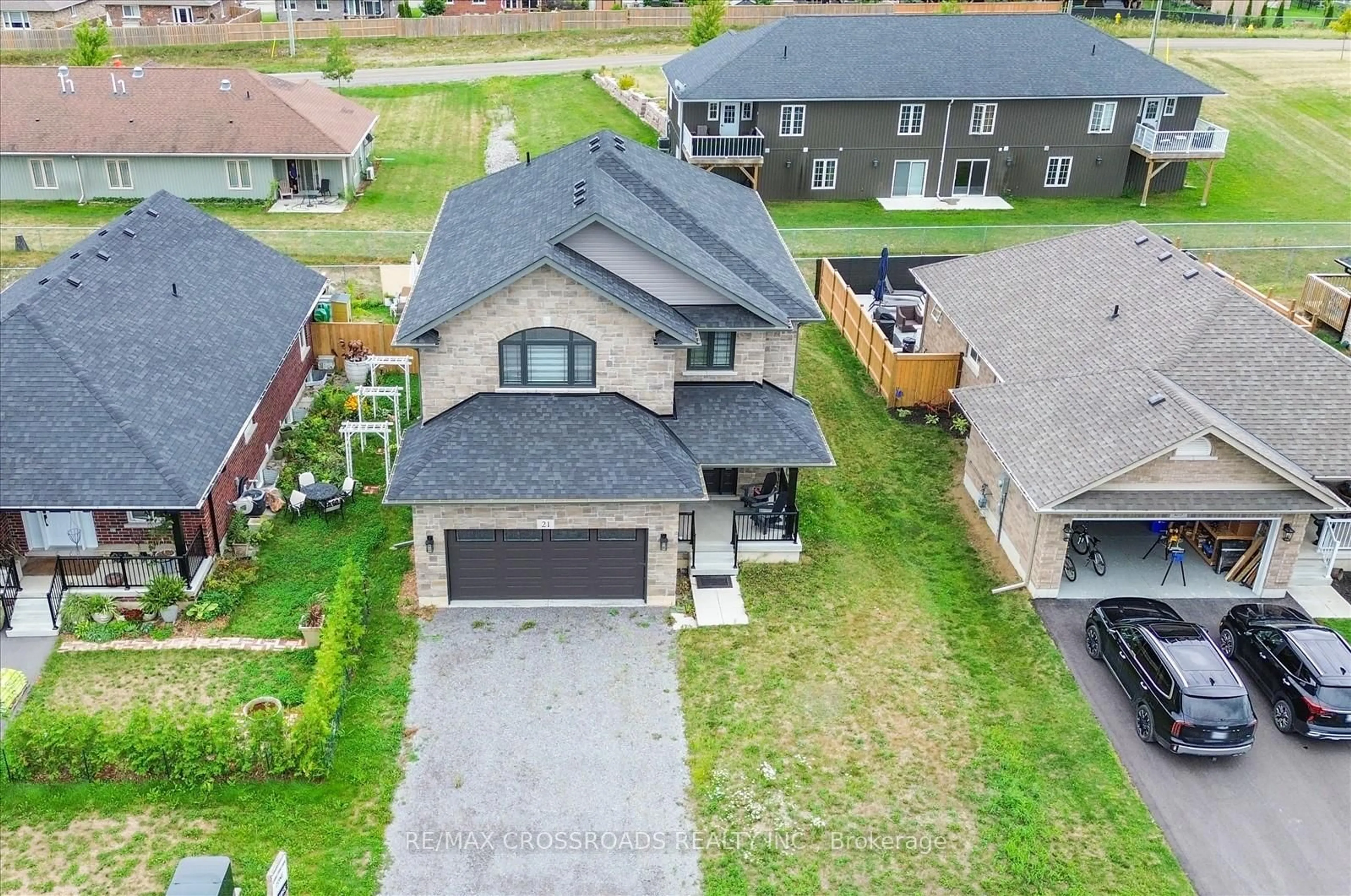 A pic from outside/outdoor area/front of a property/back of a property/a pic from drone, street for 21 Maryann Lane, Asphodel-Norwood Ontario K0L 2V0
