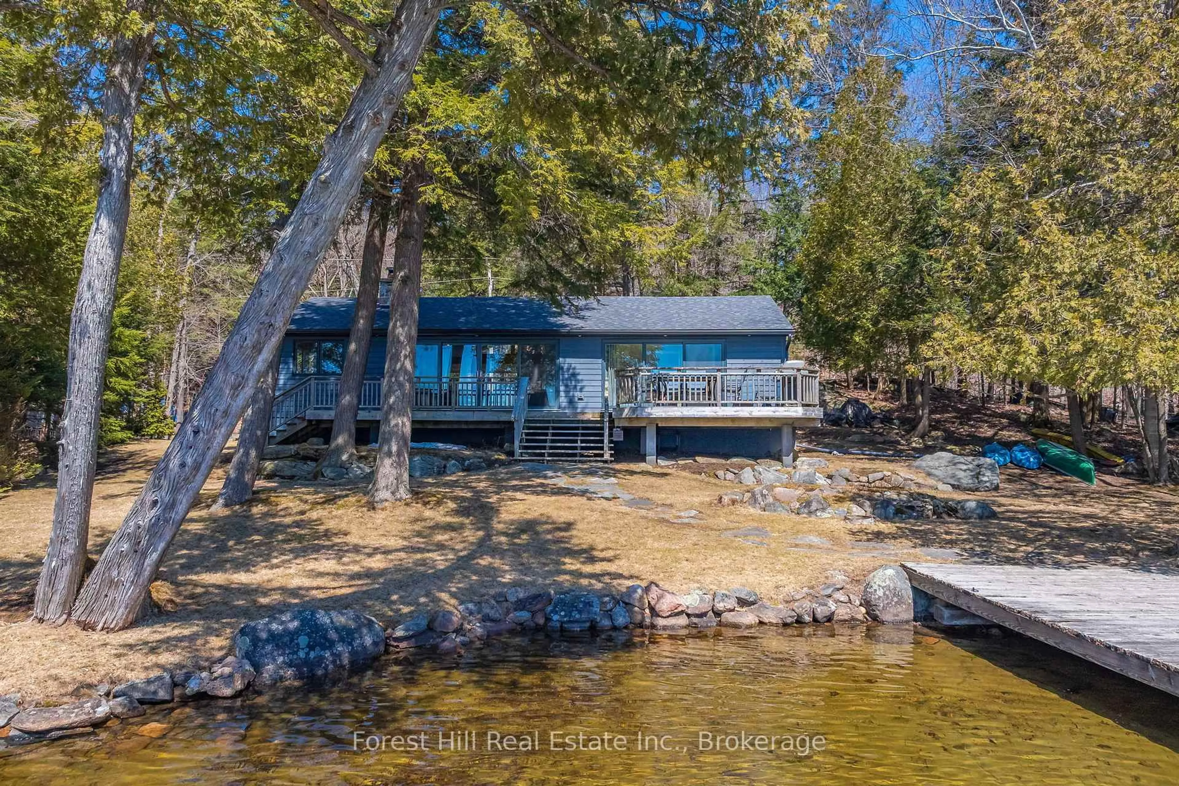 A pic from outside/outdoor area/front of a property/back of a property/a pic from drone, water/lake/river/ocean view for 1050 Fair-Lee Park Rd, Muskoka Lakes Ontario P0B 1G0