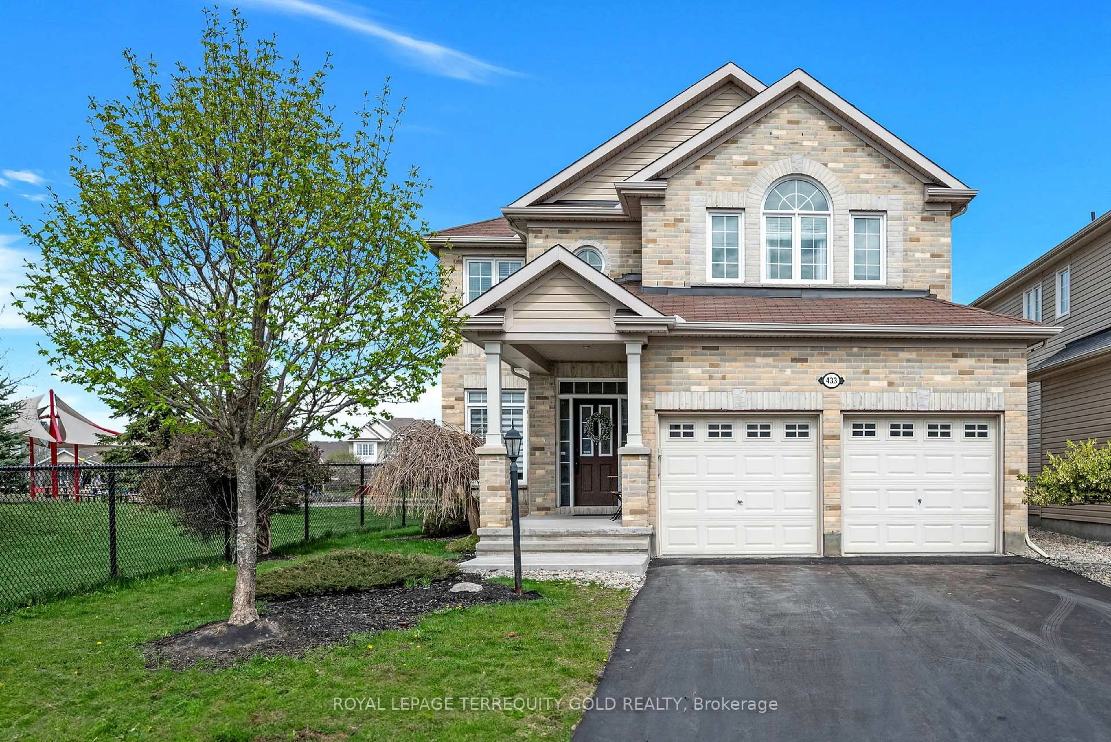 Home with brick exterior material, street for 433 Callisto Way, Ottawa Ontario K2J 0Z3